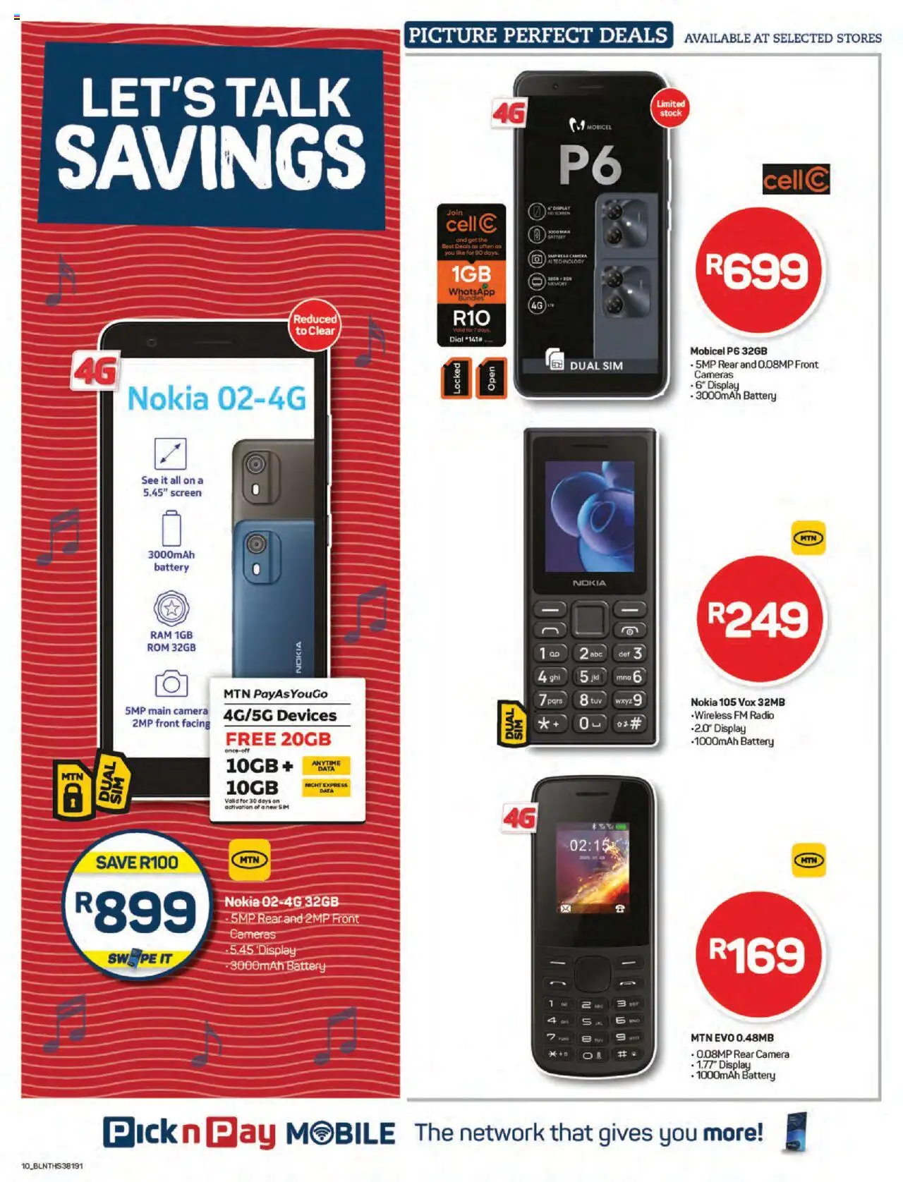 Pick n Pay - Cellular Specials │ valid from 11.08.2025 | Page: 10 | Products: Data, Camera, Radio, Battery