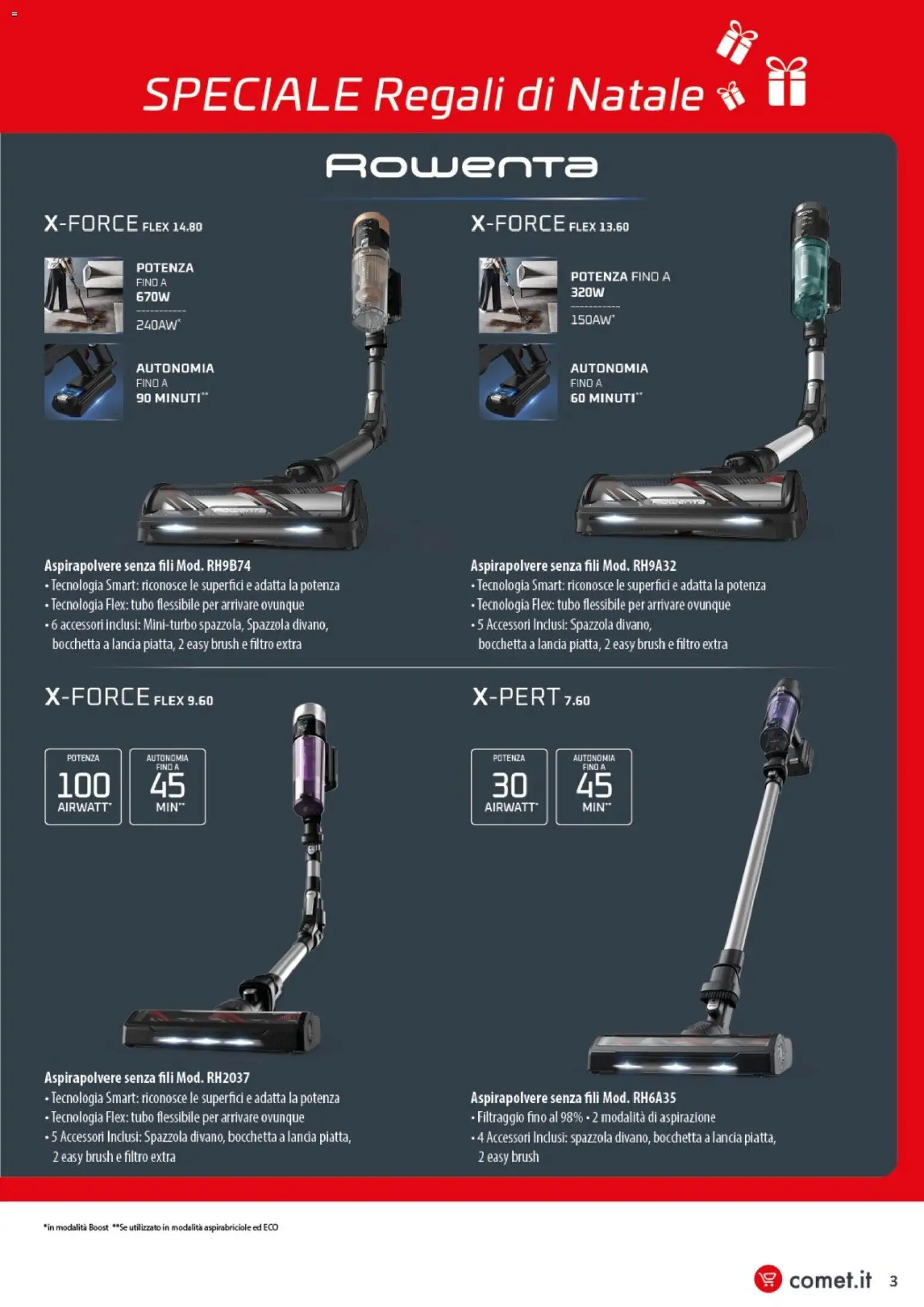 Volantino Comet del 03.12.2025 | Pagina: 3 | Prodotti: Spazzola, Aspirapolvere senza fili, Tubo, Aspirapolvere