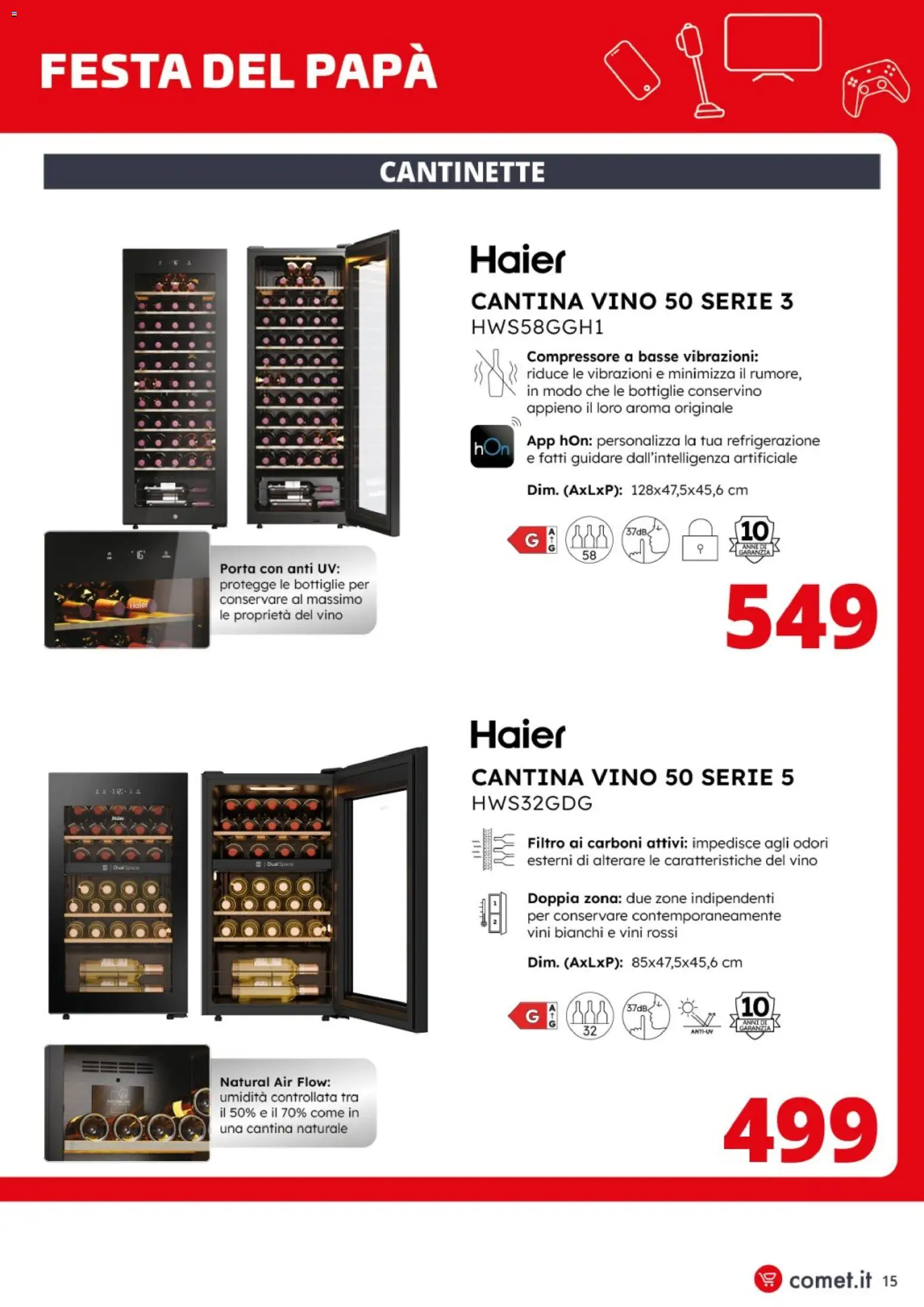 Volantino Comet del 10.03.2026 | Pagina: 15 | Prodotti: Compressore, Vino