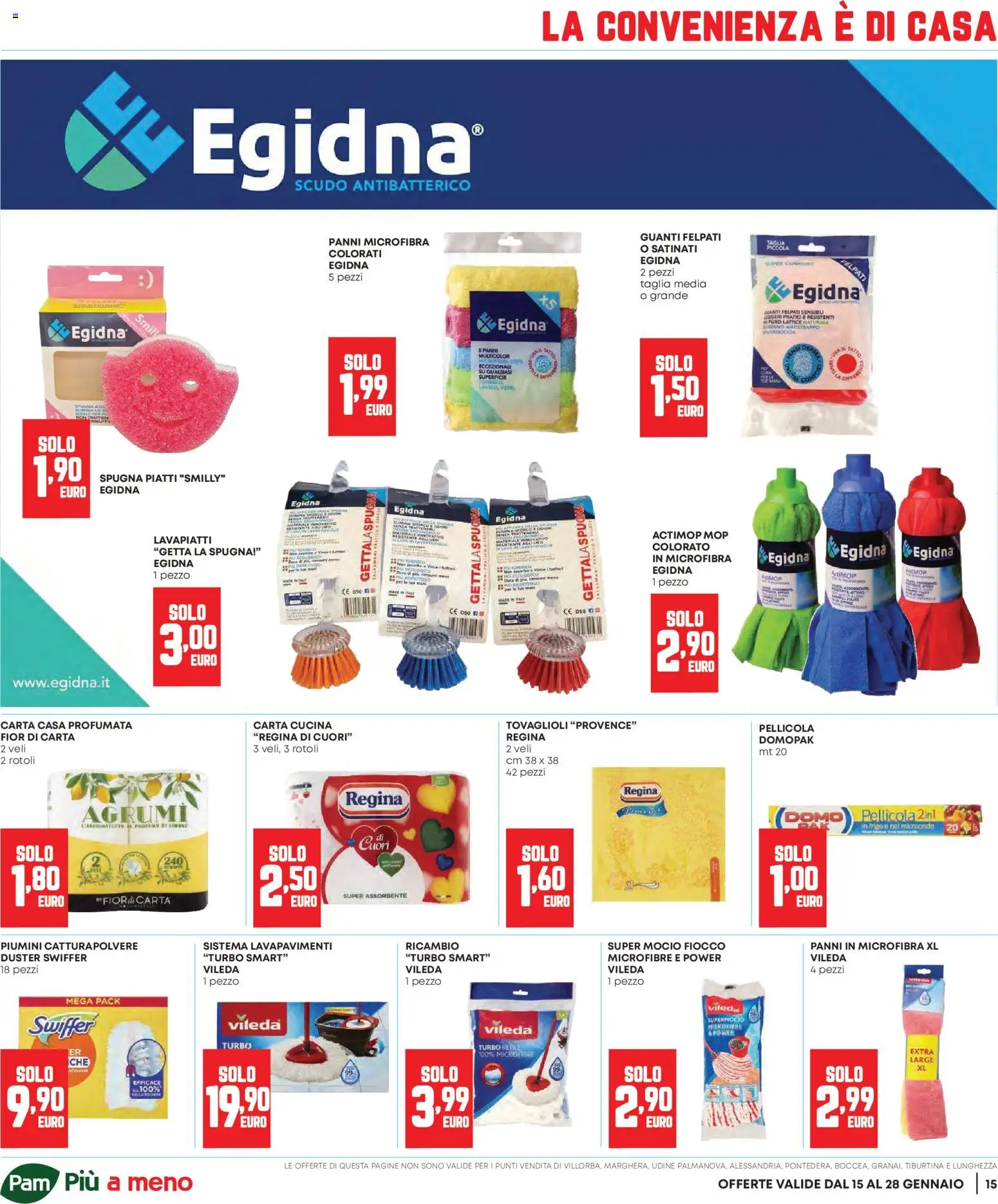 Volantino Panorama del 15.01.2026 | Pagina: 15 | Prodotti: Spugna, Mocio, Limone, Guanti