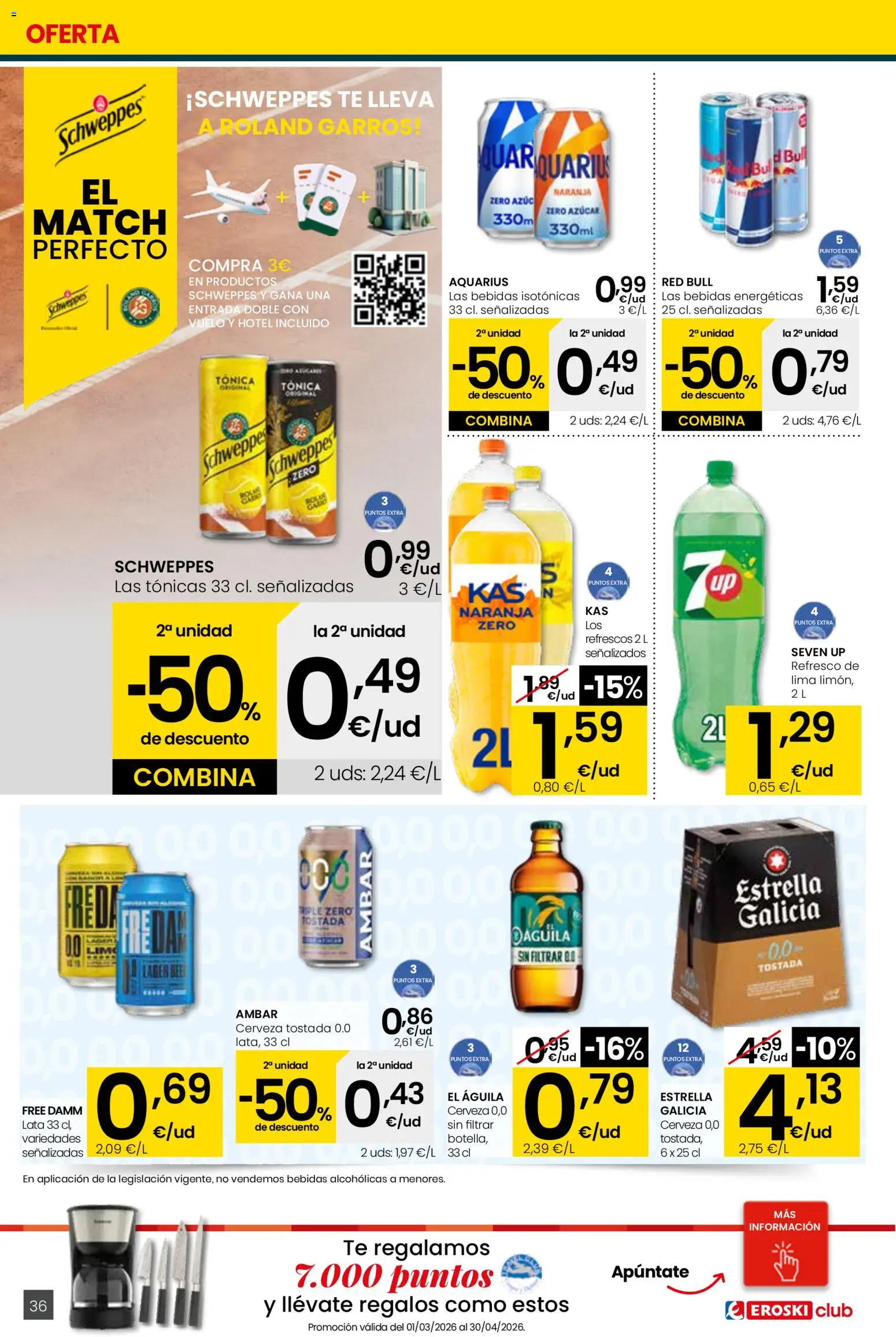 Eroski - Quieres ahorrar conmigo │ válido desde el 26.03.2026 | Página: 36 | Productos: Lima, Cerveza, Té