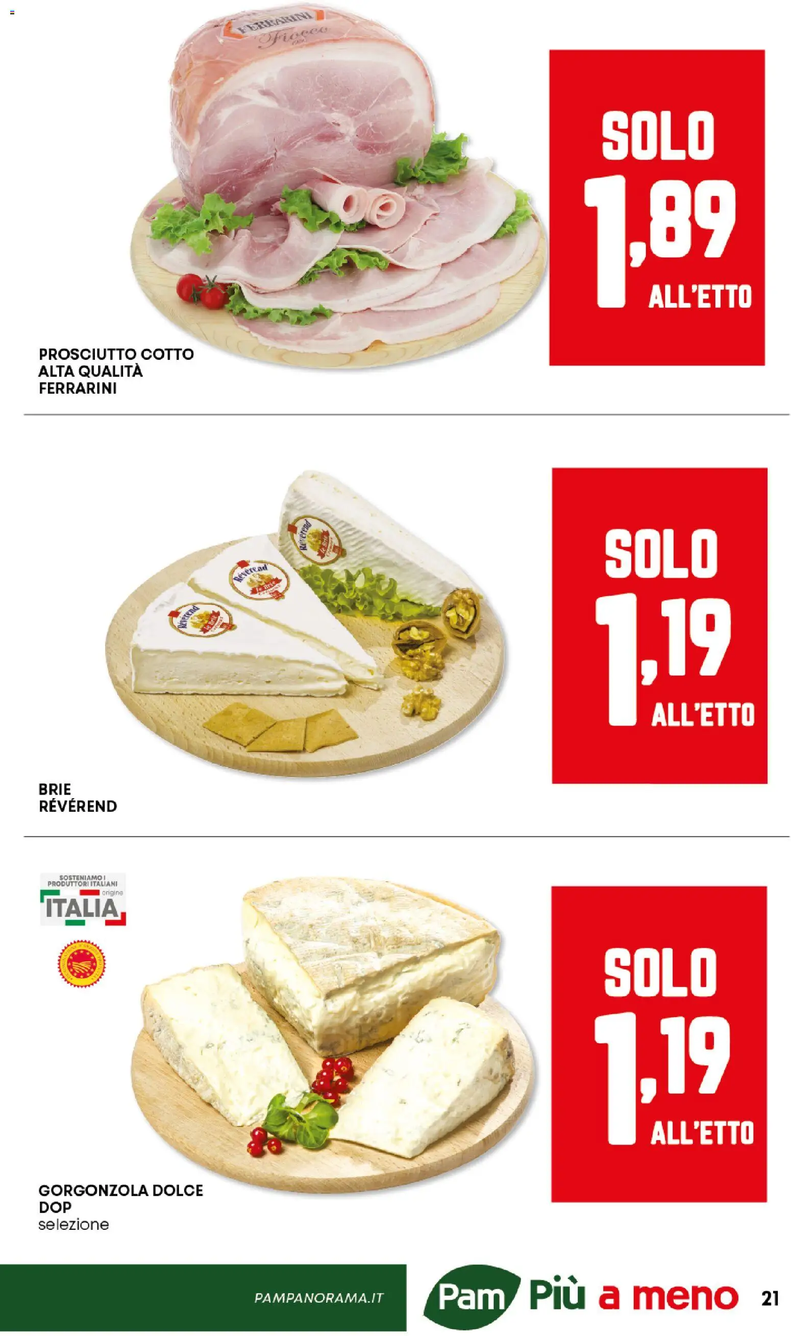 Volantino Panorama del 23.10.2025 | Pagina: 21 | Prodotti: Prosciutto Cotto, Prosciutto, Gorgonzola