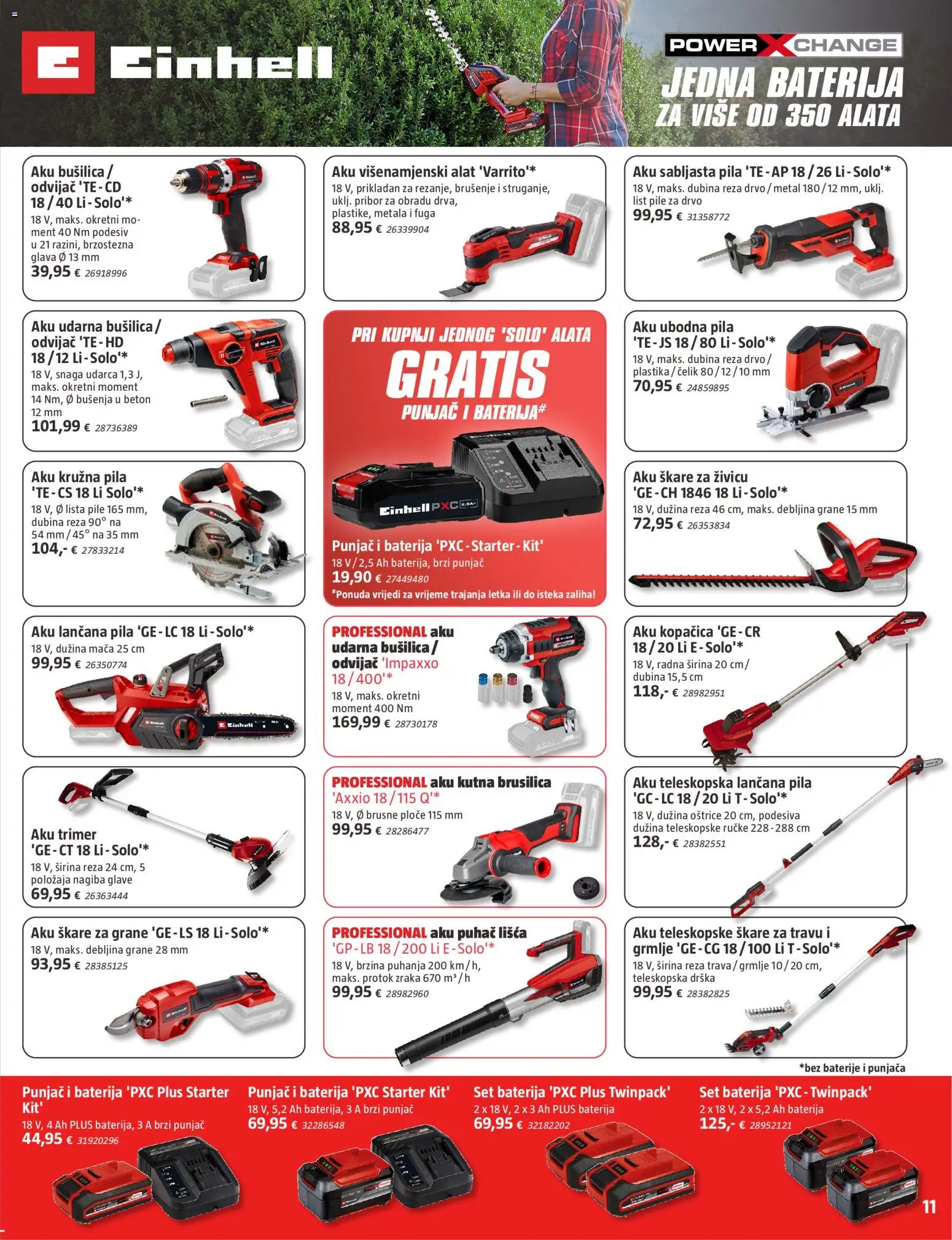 Bauhaus katalog | vrijedi od 15.04.2026 | Stranica: 11 | Proizvodi: Brusilica, Škare, Pila, Bušilica