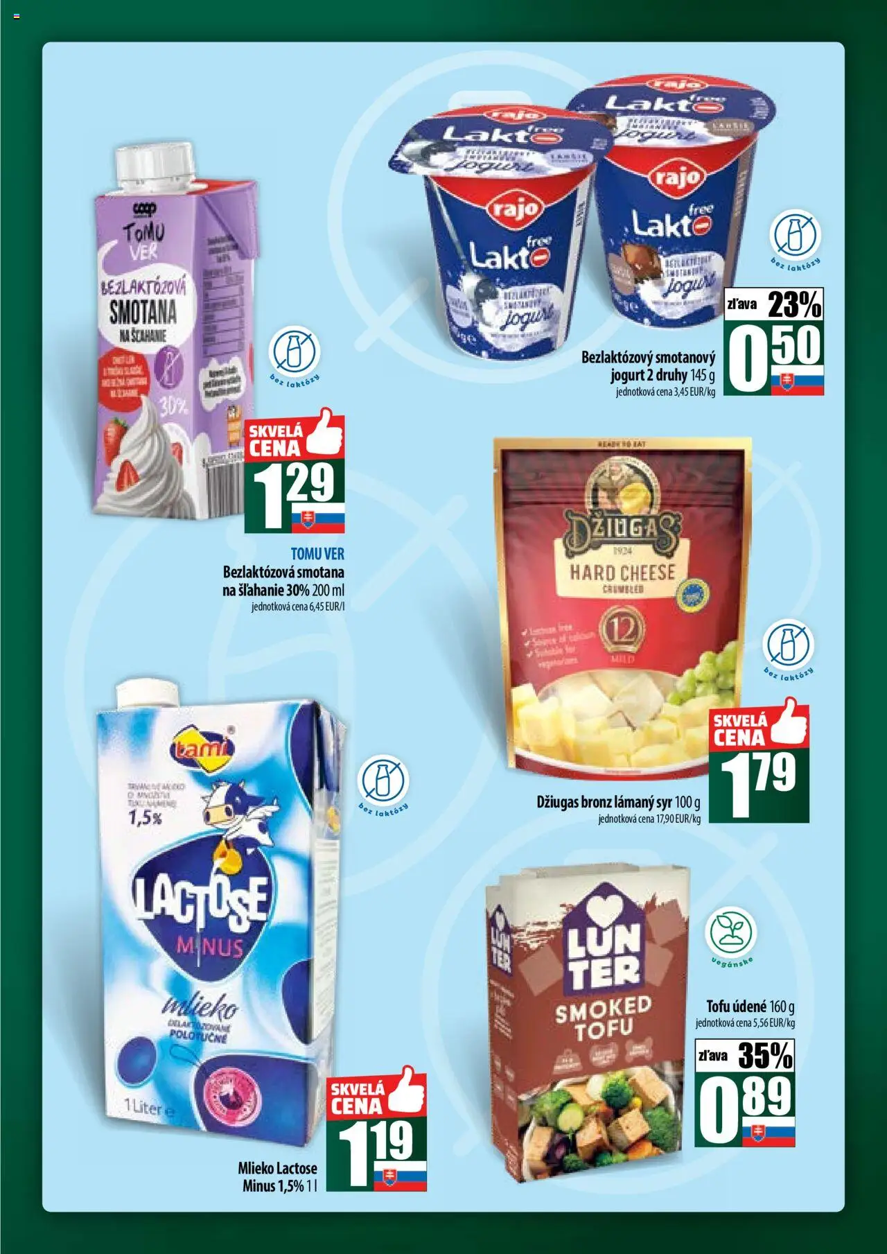 Nové COOP Jednota akcie – leták je platný od 09.10.2025 | Strana: 25 | Produkty: Mlieko, Syr, Smotana, Tofu