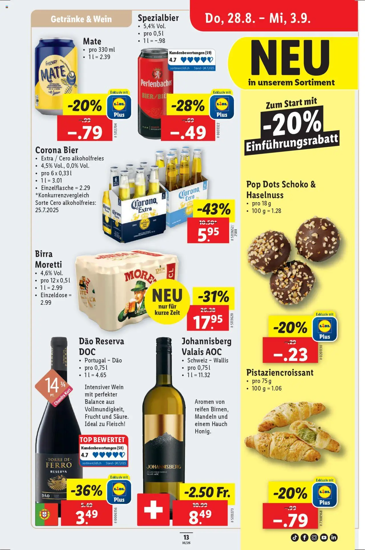 Lidl Aktionen ab 28.08.2025 | Seite: 15 | Produkte: Wein, Bier, Top