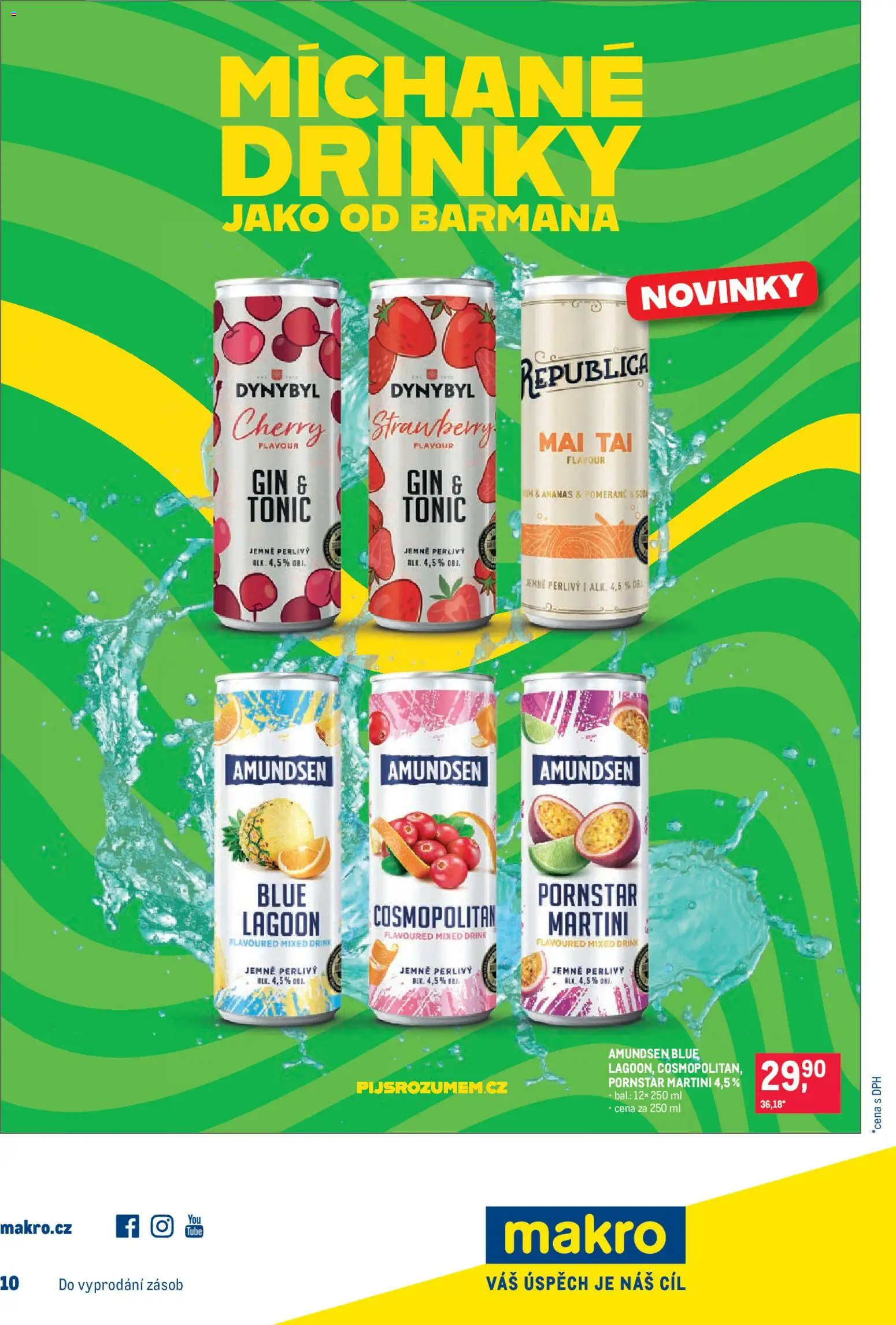 Makro leták - Pro milovníky jídla od 22.04.2026 | Strana: 26 | Produkty: Martini, Gin, Tonic, Republica
