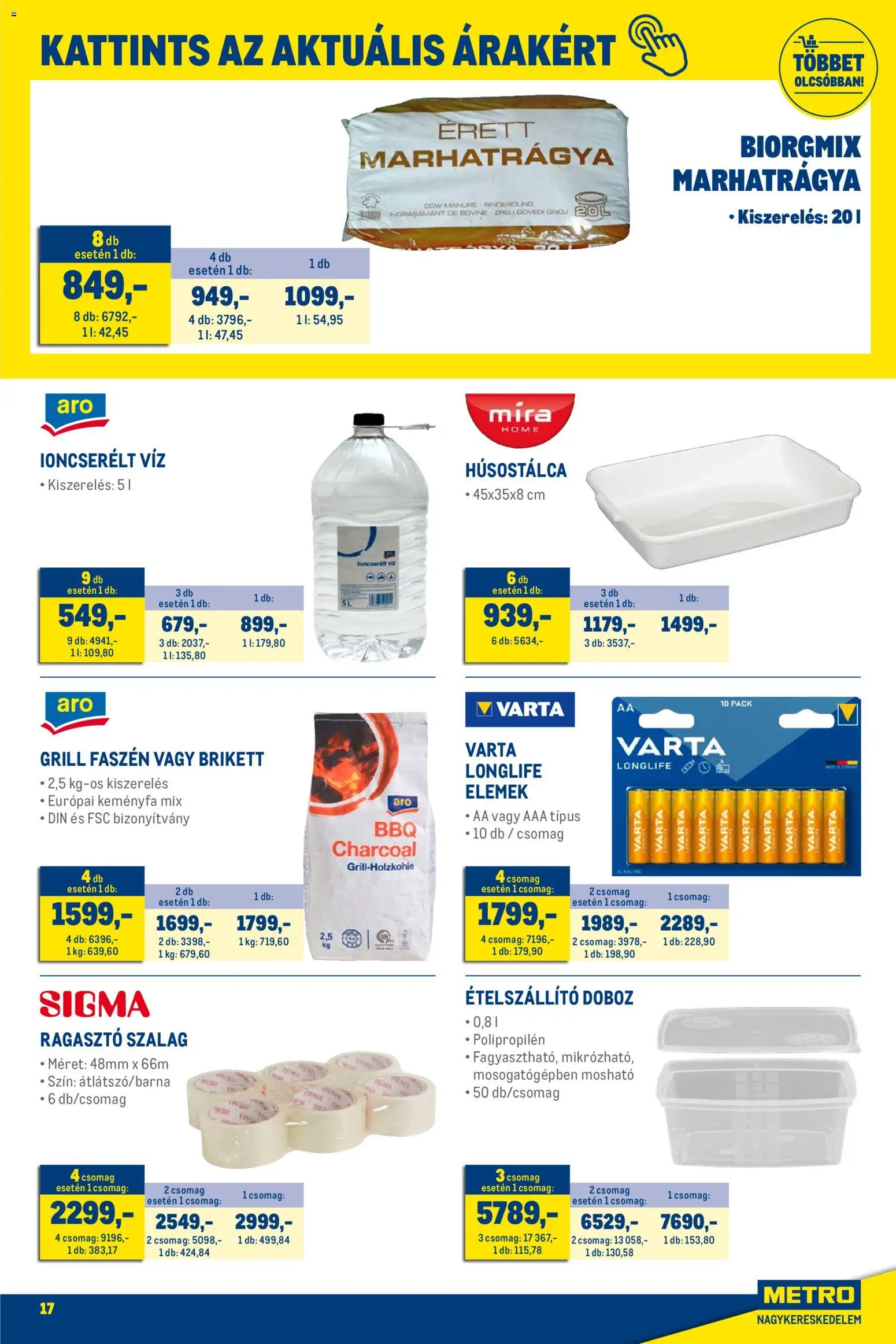 Metro akciós ujság - amely érvényes a következő dátumtól: 01.02.2026 | Oldal: 17 | Termékek: Ragasztó, Grill, Doboz