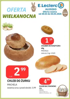 Pogląd oferty "E.Leclerc gazetka - Kłodzko I" - ważna od 30.03.2026 | Strona: 2 | Produkty: Chleb