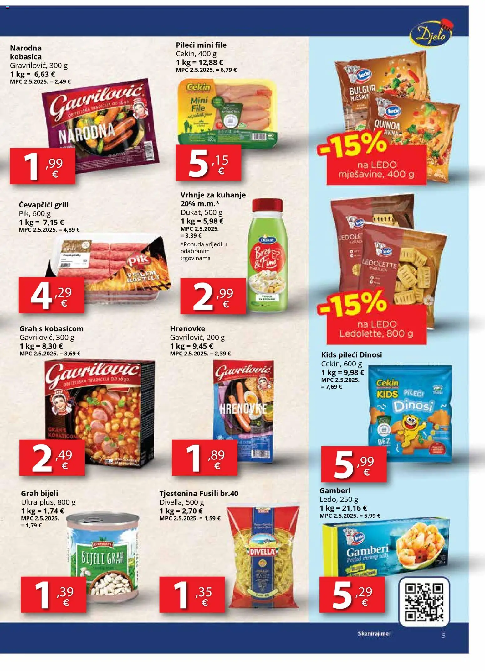 Djelo katalog | vrijedi od 28.01.2026 | Stranica: 5 | Proizvodi: Gamberi, Hrenovke, Ledo, Bulgur