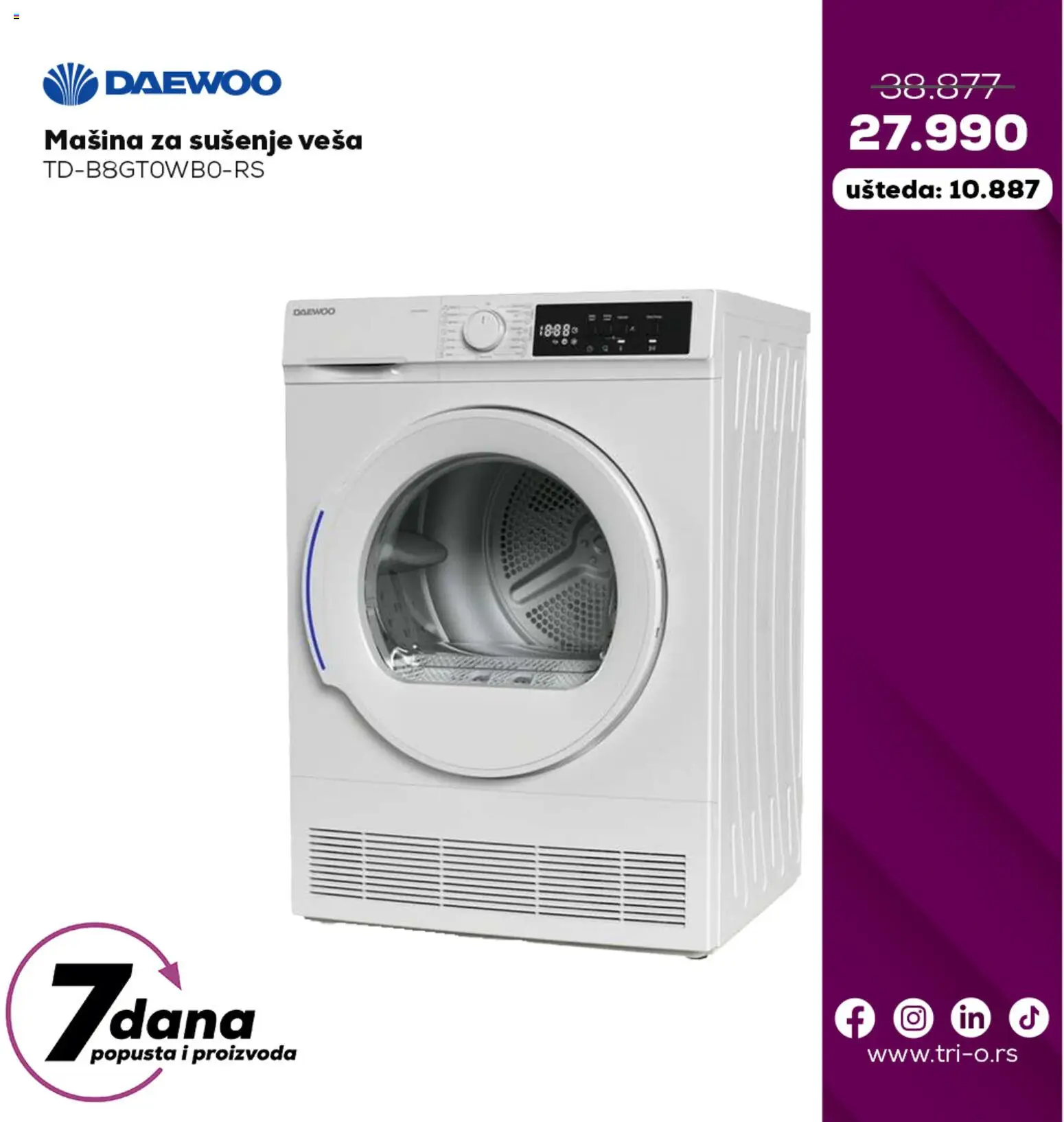Tri O katalog - važi od 30.10.2025 | Strana: 2 | Proizvode: Mašina za sušenje veša