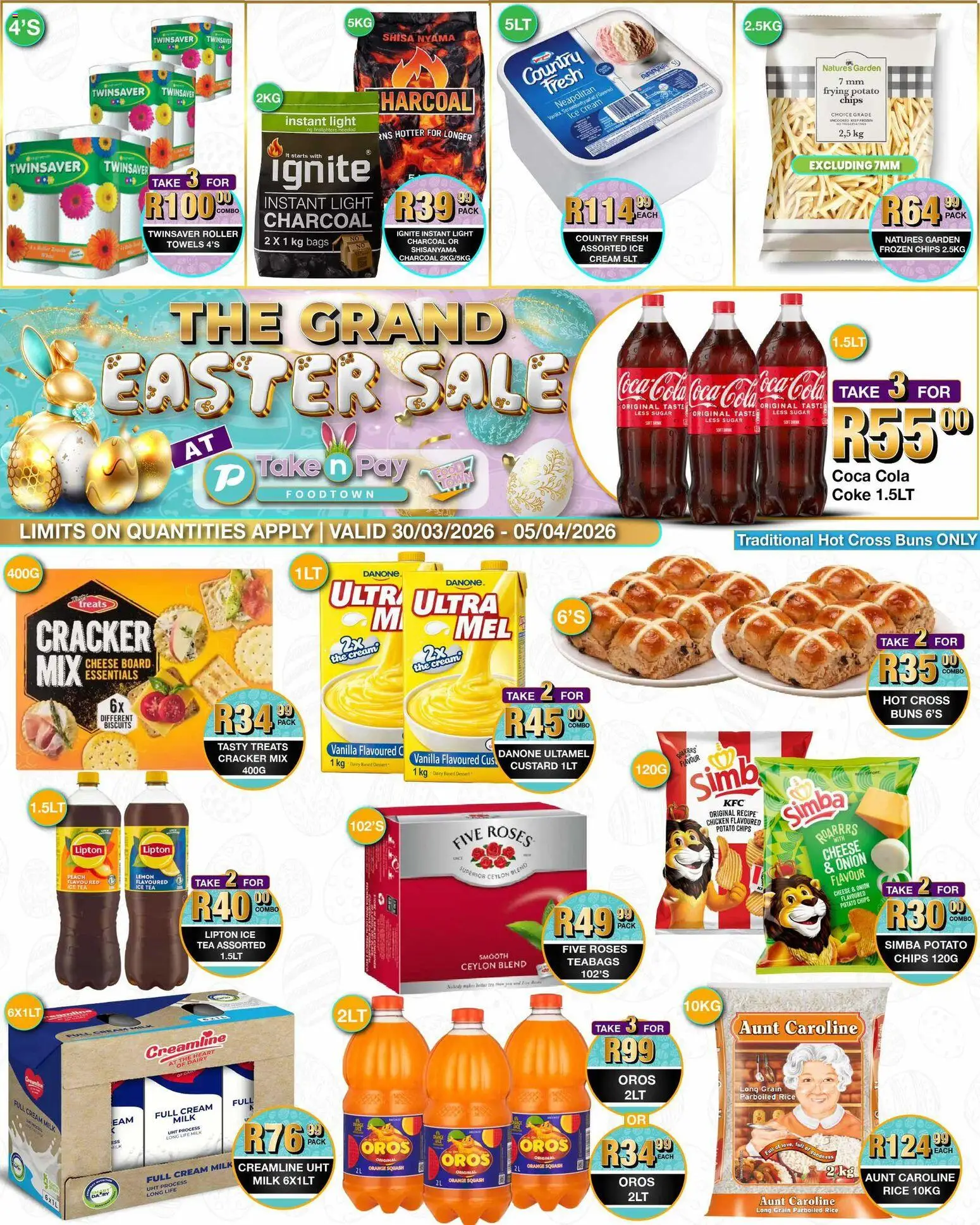 New Pick n Pay catalogue – valid from 30.03.2026 | Page: 1 | Products: Custard, Biscuits, Sugar, Lemon