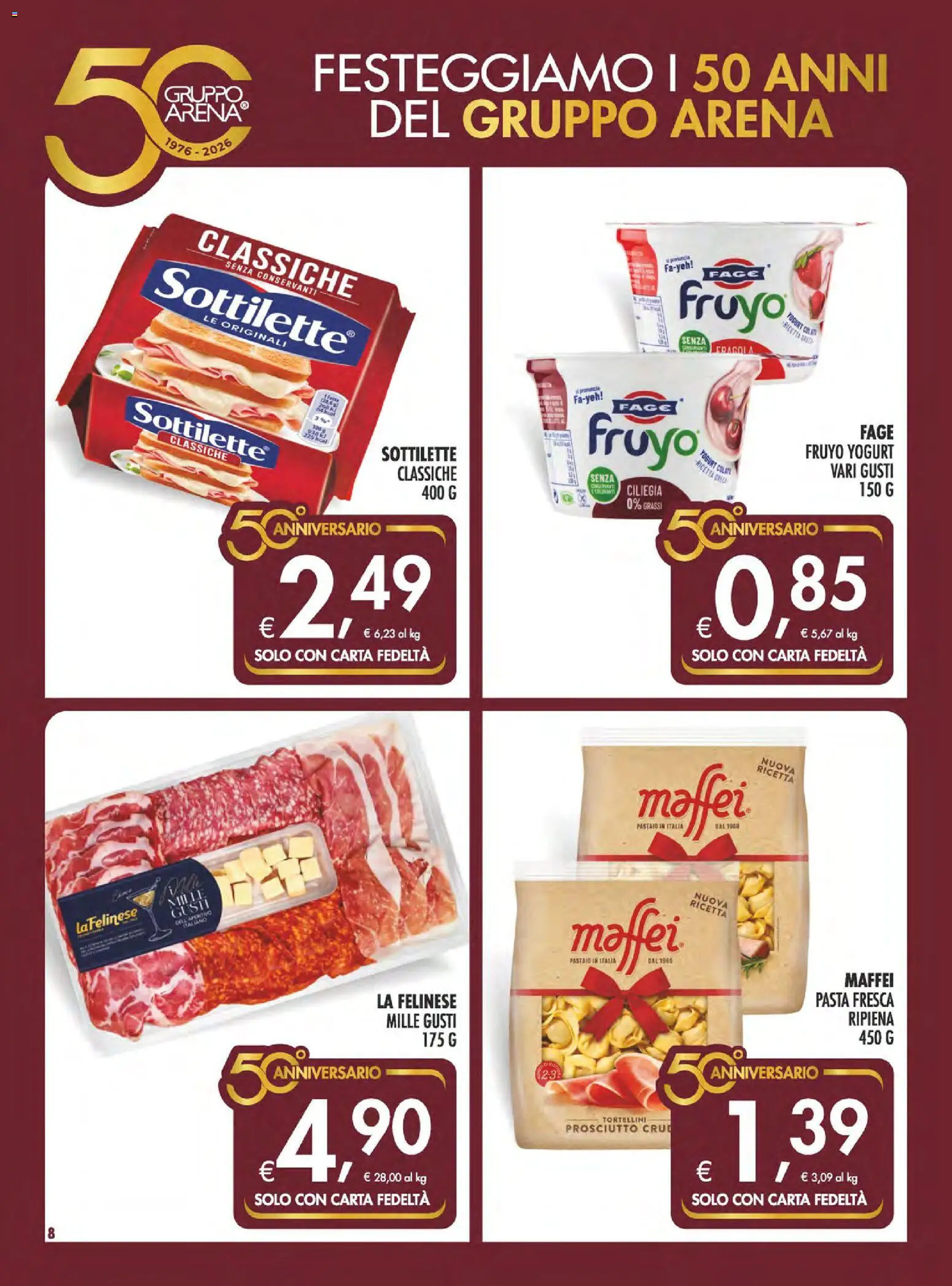 Volantino SuperConveniente del 30.04.2026 | Pagina: 8 | Prodotti: Yogurt, Prosciutto, Pasta