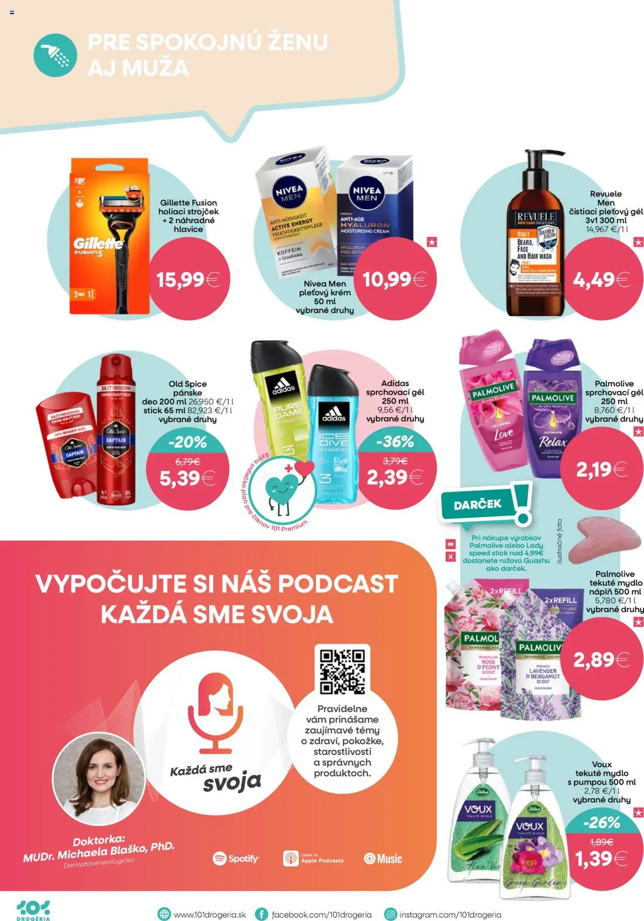 Nové 101 drogerie akcie – leták je platný od 01.10.2025 | Strana: 6 | Produkty: Strojček, Holiaci strojček, Nivea, Old Spice