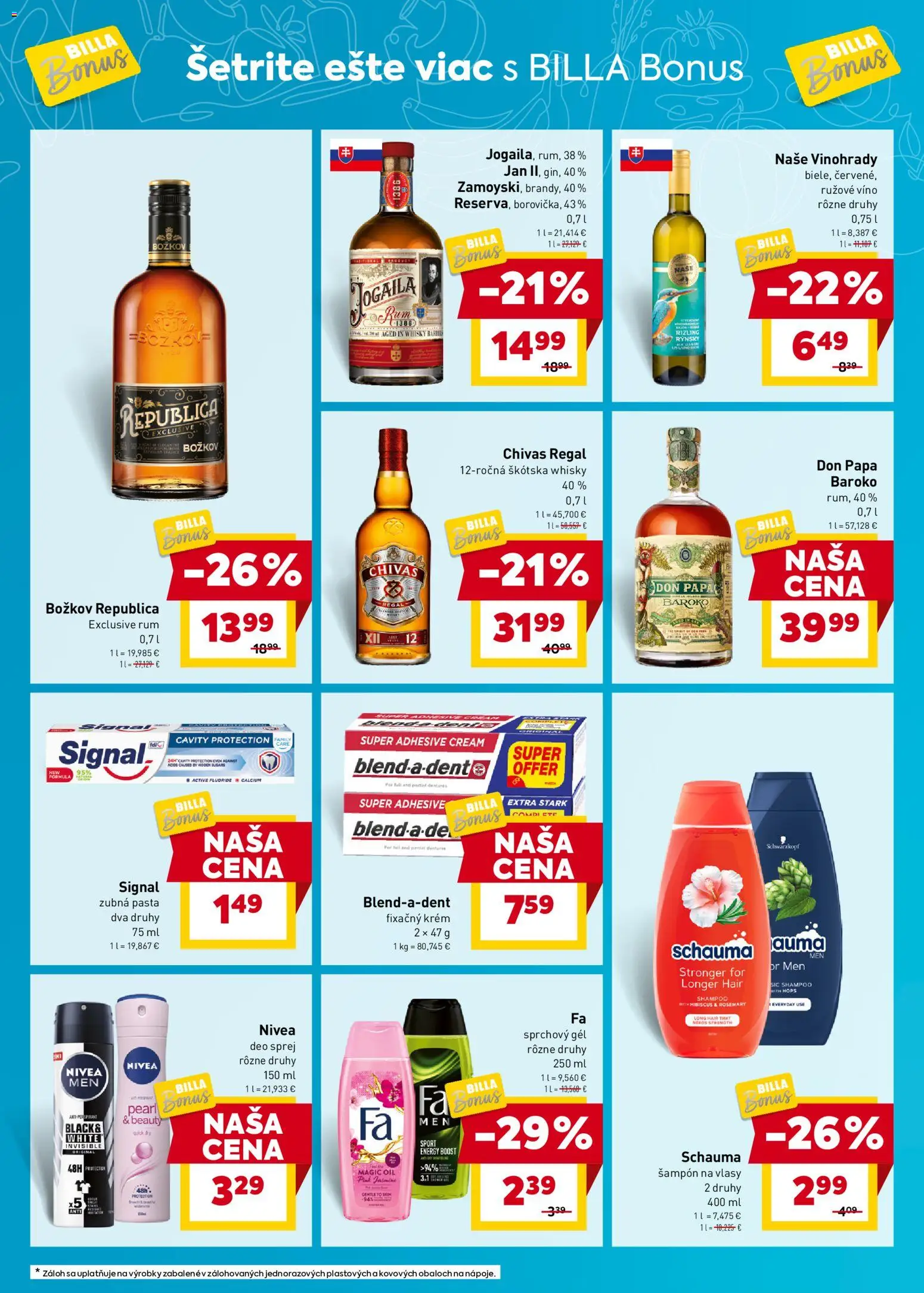 Nové Billa akcie – leták je platný od 05.11.2025 | Strana: 8 | Produkty: Regál, Nivea, Rúžové víno, Sprchový gél