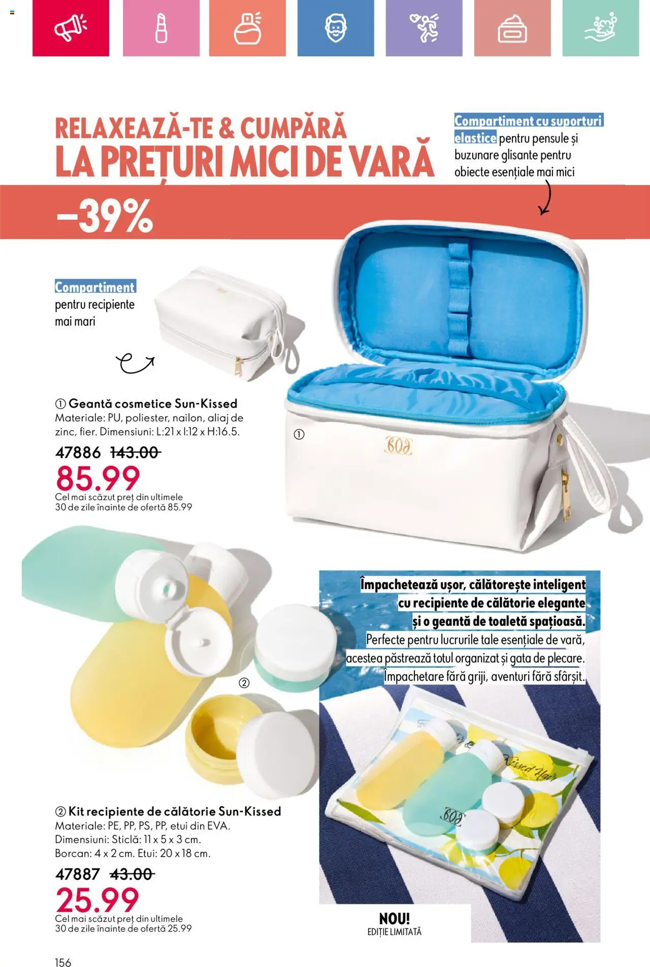 Oriflame catalog 10 2025 – valabil de la 06.07.2025 | Pagină: 156 | Produse: Toaletă, Mici, Recipiente, Borcan