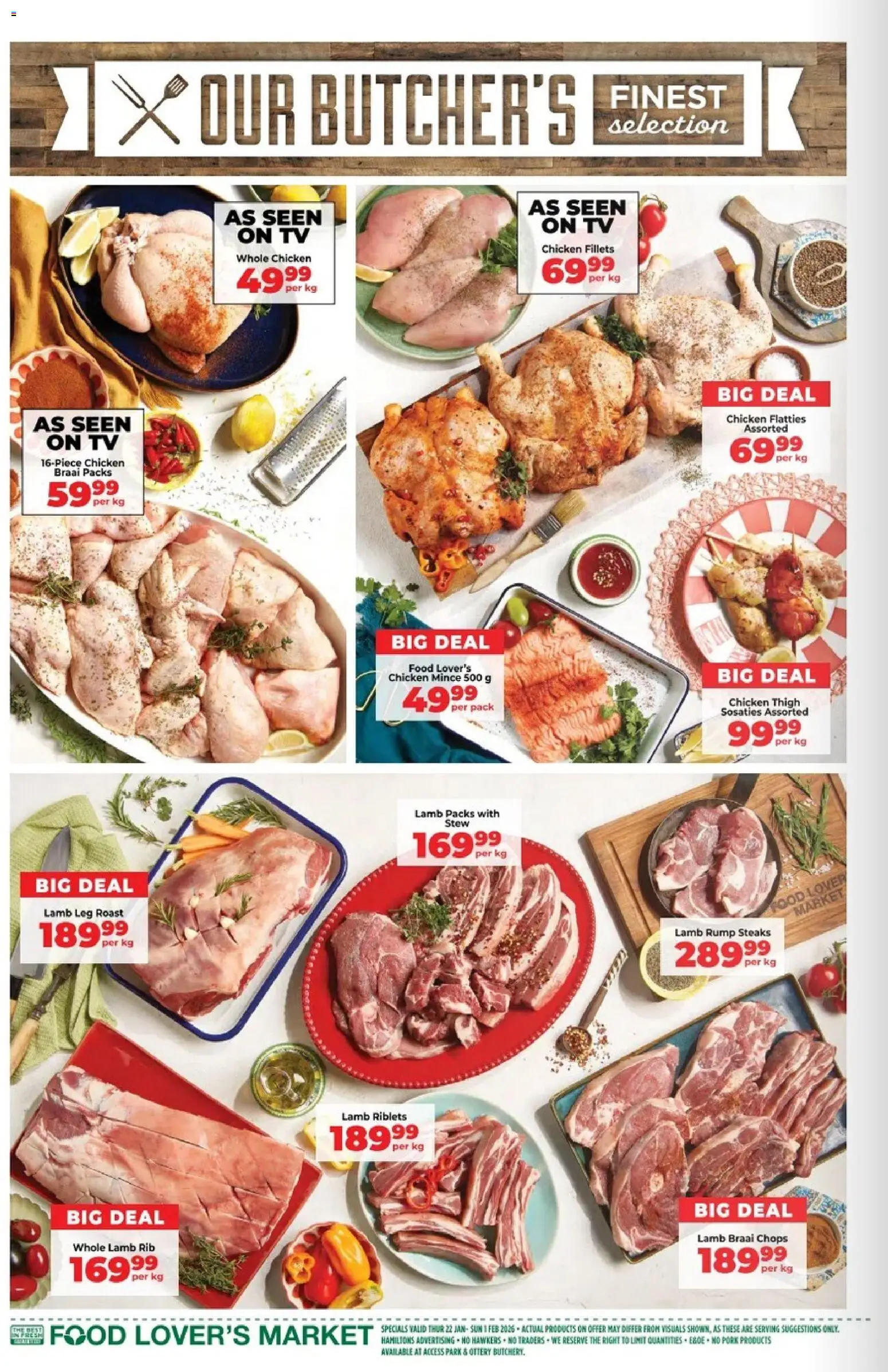 New Food Lover's Market catalogue – valid from 22.01.2026 | Page: 10 | Products: TV, Chicken, Pork