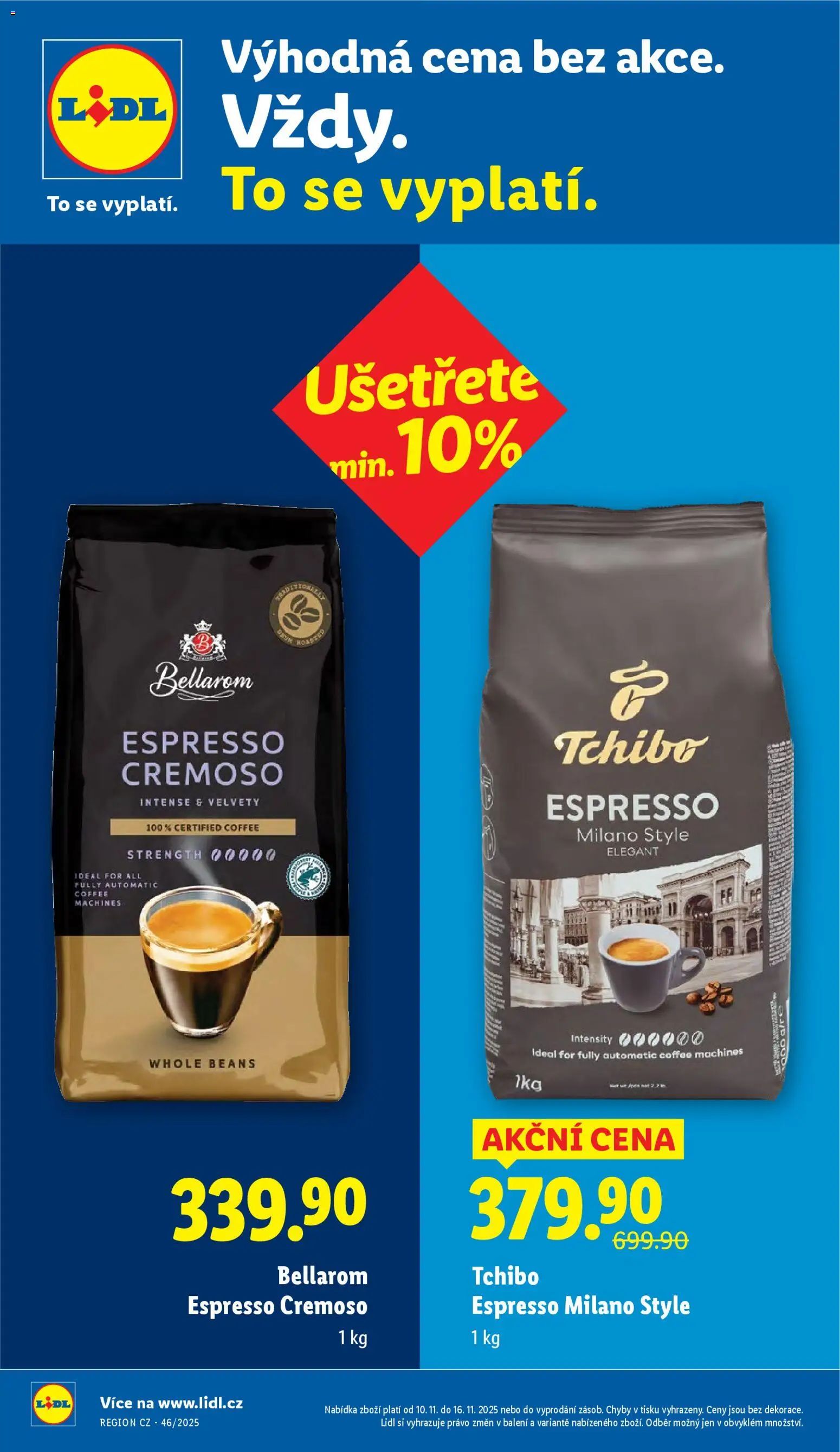 Lidl leták od 10.11.2025 | Strana: 8 | Produkty: Tchibo, Bellarom espresso, Bellarom