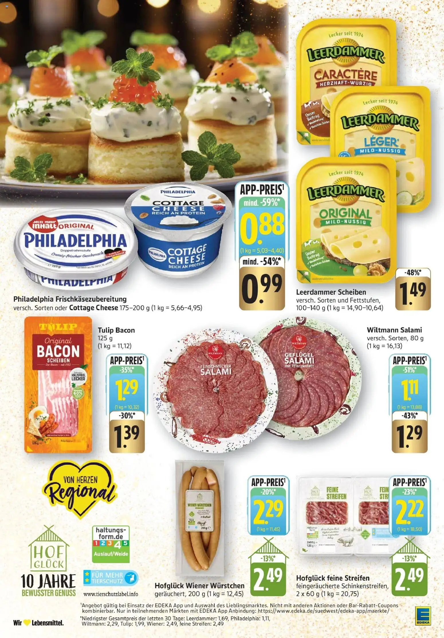 Edeka prospekt Bitburg	 – gültig ab 15.12.2025 | Seite: 12 | Produkte: Wiener wurstchen, Philadelphia, Leerdammer, Salami