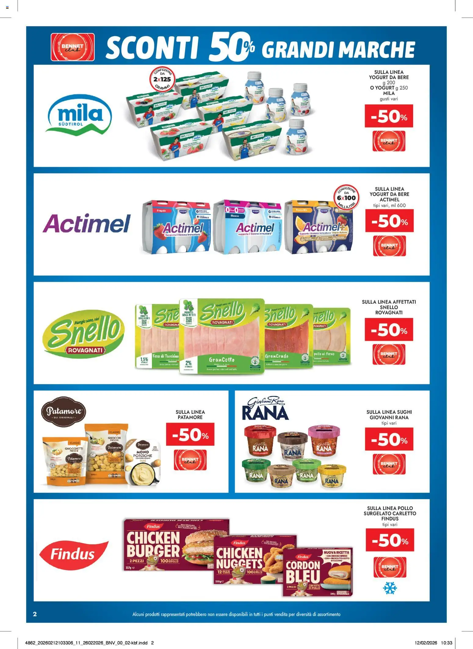 Volantino bennet del 26.02.2026 | Pagina: 2 | Prodotti: Pollo, Frutta, Prosciutto, Gnocchetti