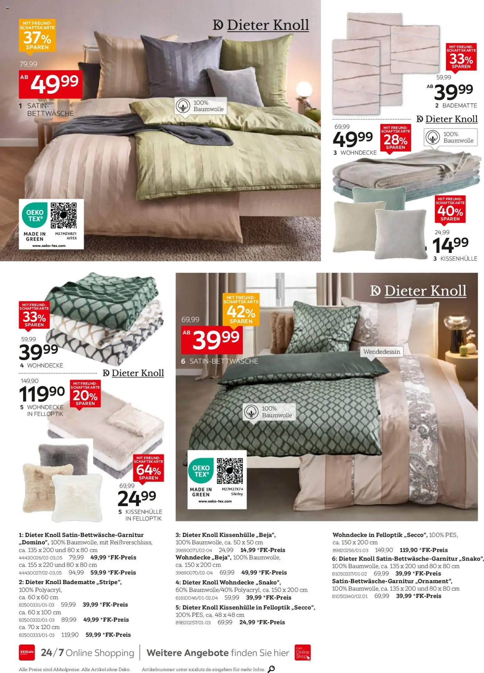 XXXL Lutz Wohnaccessoires – gültig ab 02.11.2025 | Seite: 6 | Produkte: Bettwäsche