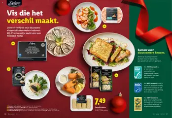 Zalm in bladerdeeg, Met spinazie- of dillesaus. In de diepvries. - Voorbeeld van een folder van Lidl, geldig van 03.11.2025 | Pagina: 9