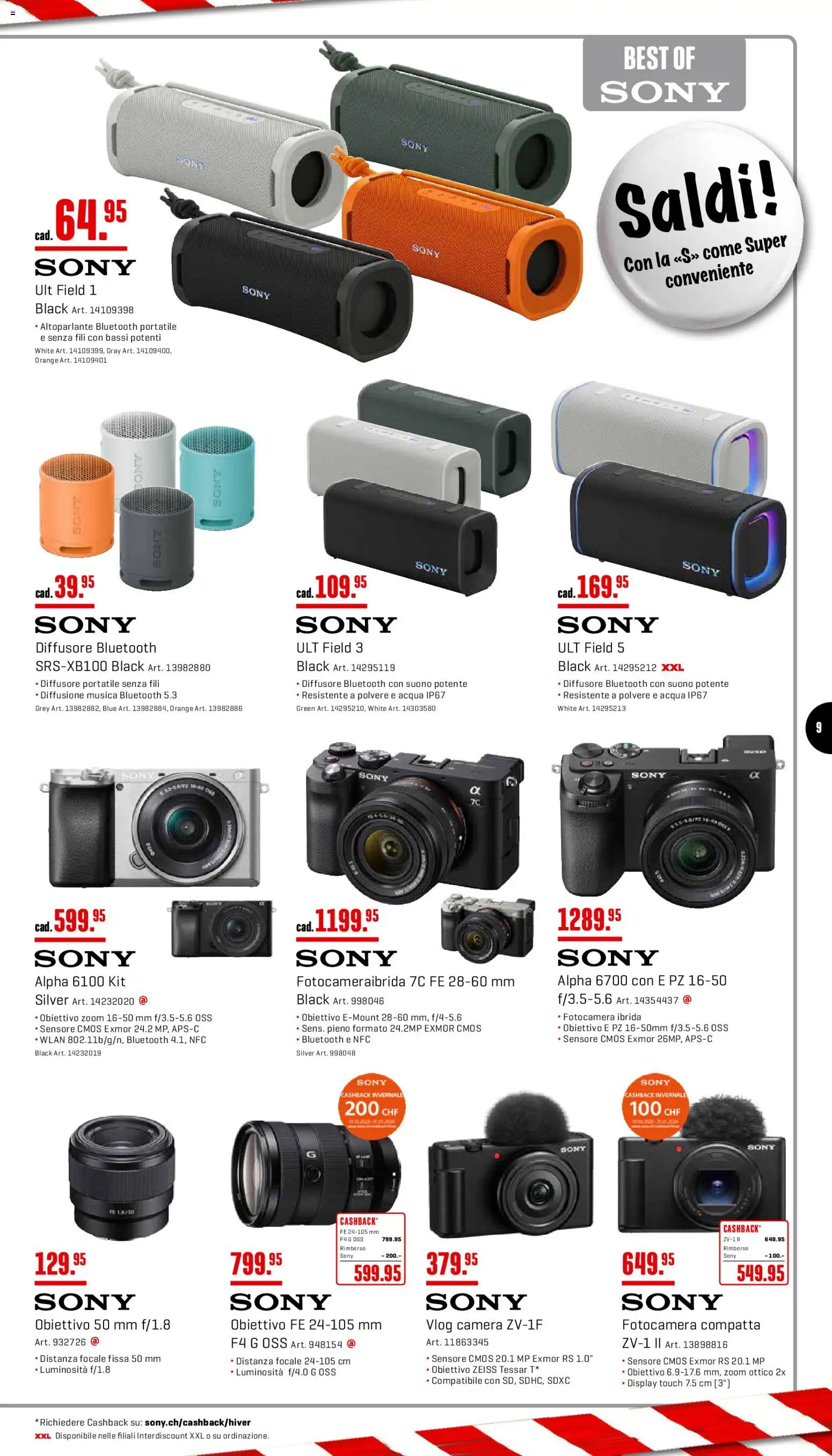 Interdiscount Aktionen IT – gültig ab 22.12.2025 | Seite: 9 | Produkte: Sony