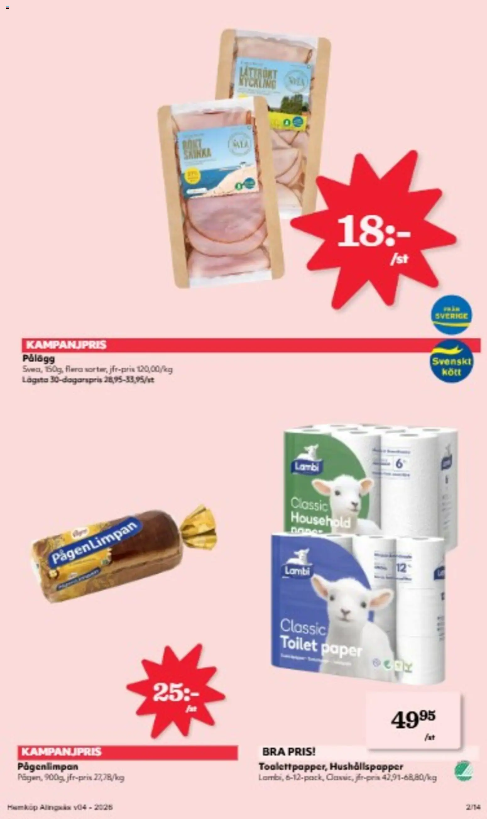Hemköp reklamblad aktuell från 19.01.2026 | Sida: 2 | Produkter: Hushållspapper