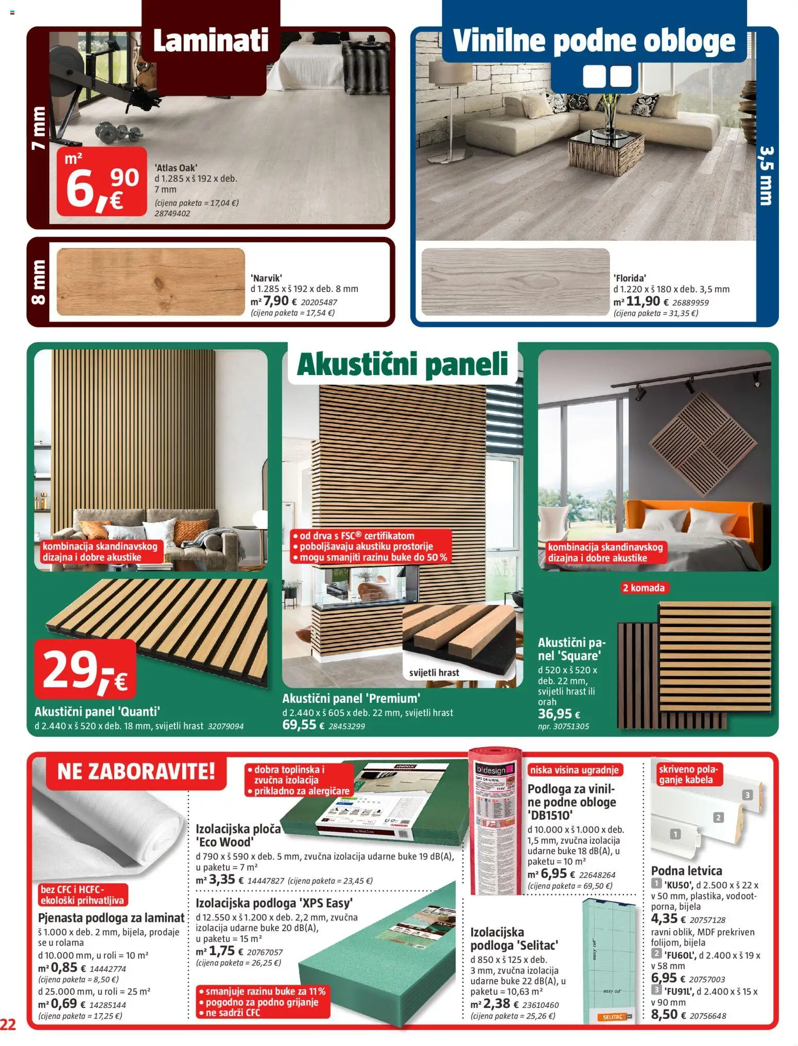 Bauhaus katalog | vrijedi od 18.03.2026 | Stranica: 22 | Proizvodi: Laminat, Orah