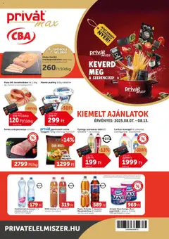 PRIVÁT - Aktuális szórólap MAX - amely érvényes a következő dátumtól: 07.08.2025