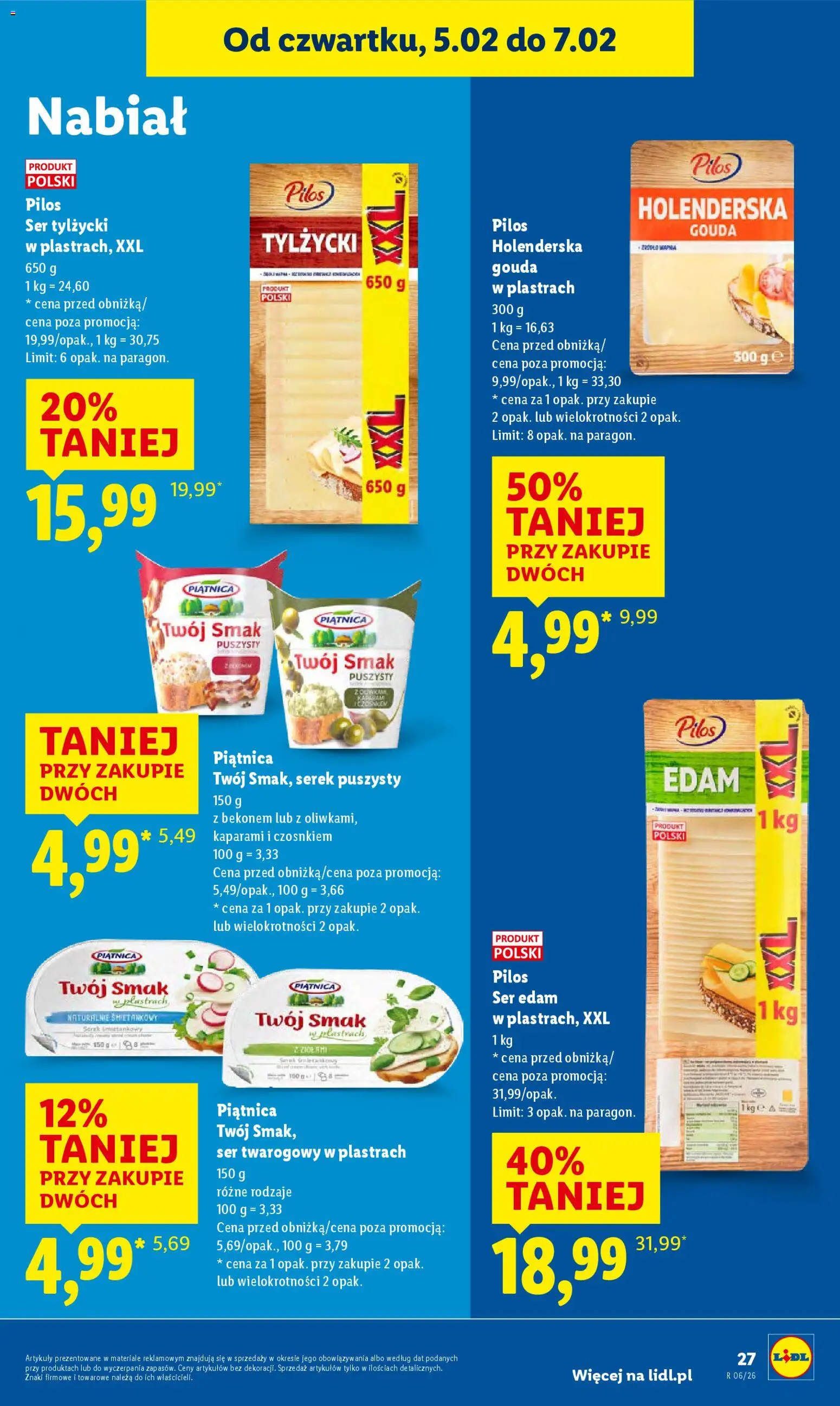 Lidl Gazetka od 05.02.2026 | Strona: 29 | Produkty: Serek, Ser