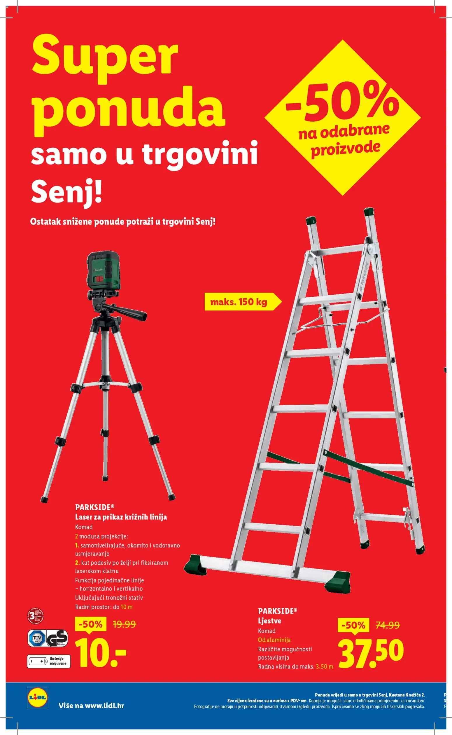 Lidl katalog | vrijedi od 23.02.2026 | Stranica: 11 | Proizvodi: Ljestve, Baterije, Parkside