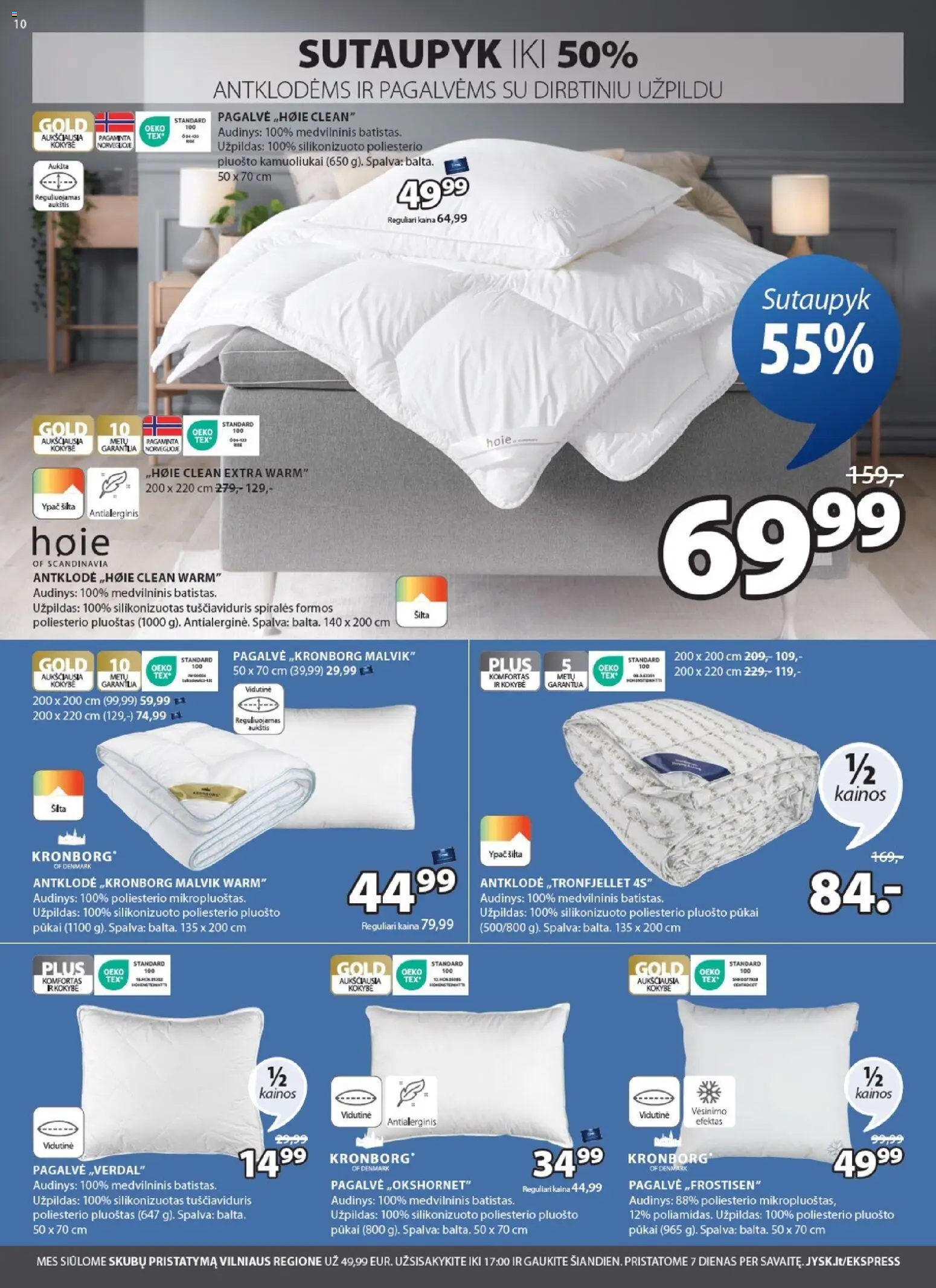 JYSK akcijos nuo 28.10.2025 | Puslapis: 10 | Prekių: Pagalvė, Antklodė