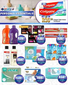 Take n Pay specials catalogue – valid from 13.04.2026 | Page: 27 | Products: Bath, Pads, Shampoo, Peach