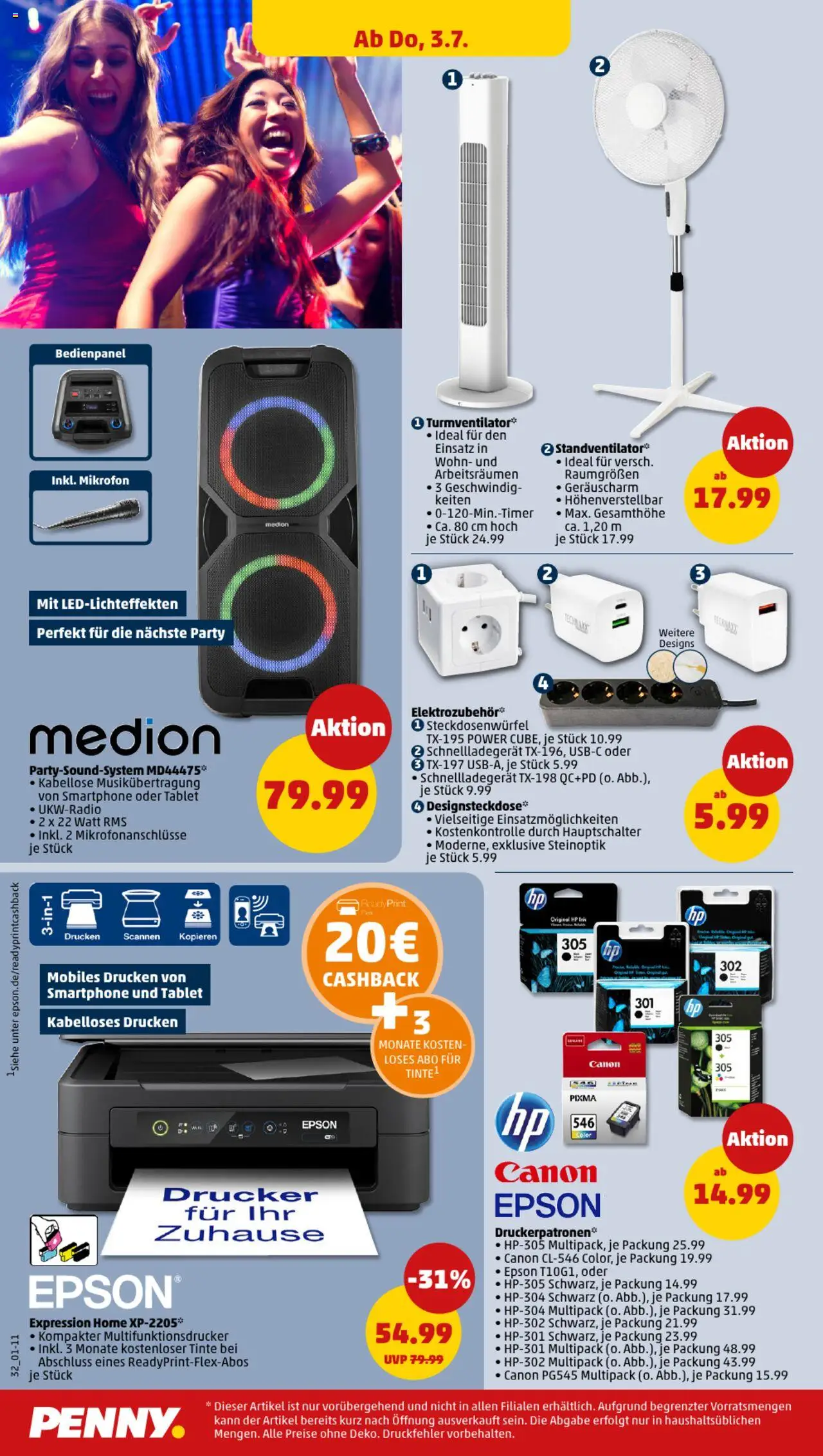 Penny Prospekt 	 - gültig ab dem 30.06.2025 | Seite: 32 | Produkte: Epson, Mikrofon, Smartphone, Drucker