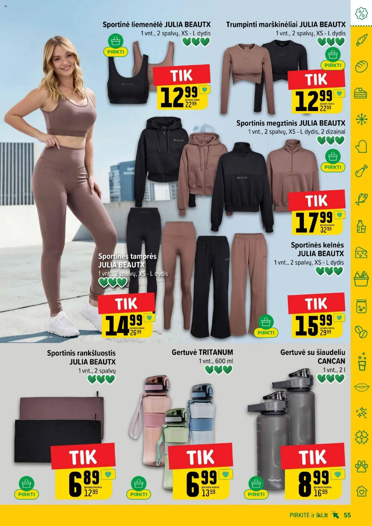 IKI akcijos nuo 26.01.2026 | Puslapis: 55 | Prekių: Rankšluostis, Sportinės kelnės, Marškinėliai, Megztinis