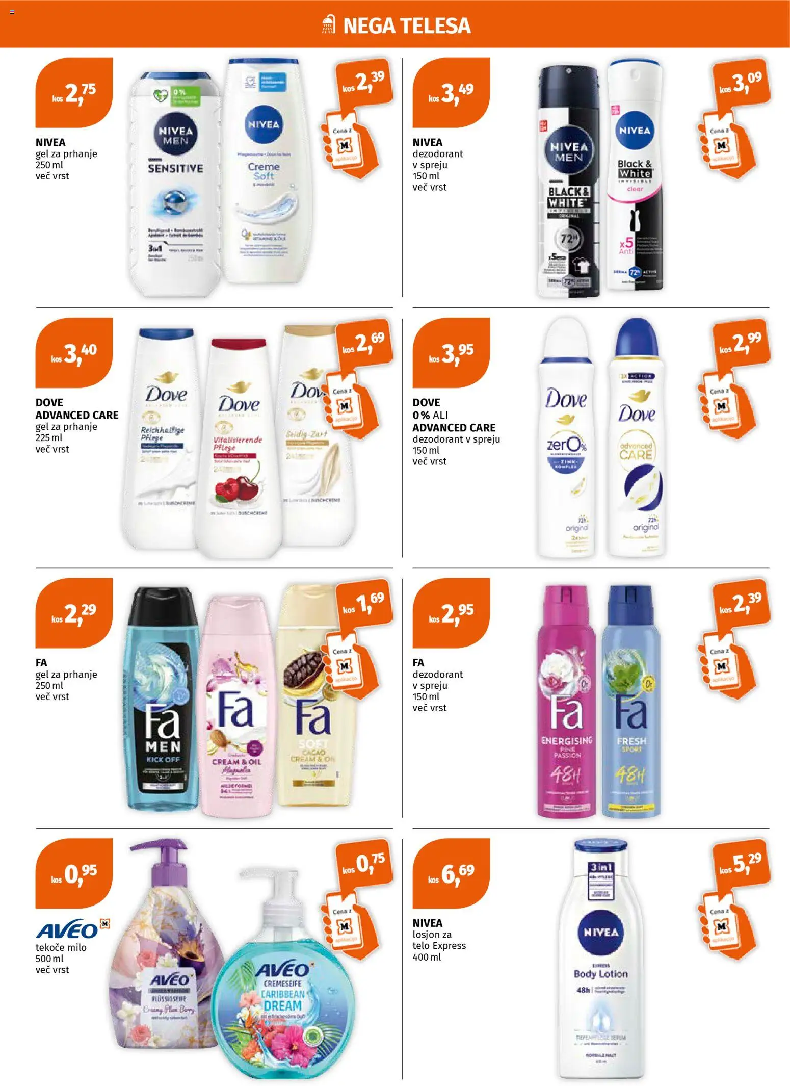 Novi Müller katalog ponudbe – veljaven od 06.04.2026 | Stran: 4 | Izdelki: Gel za prhanje, Kos, Milo, Deodorant