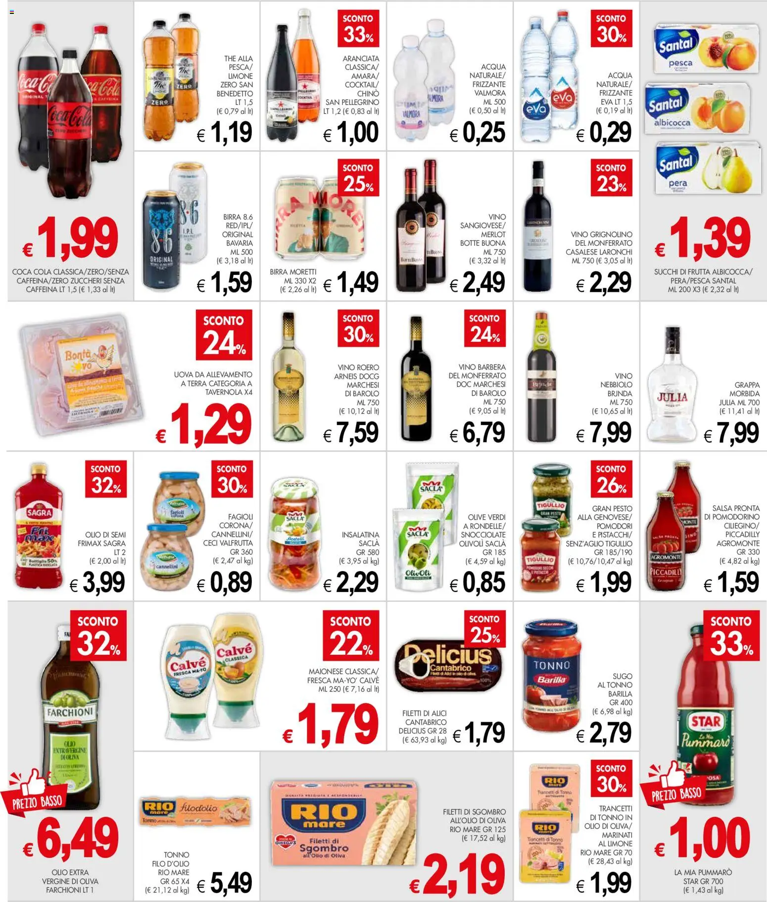 Volantino Presto Fresco del 16.02.2026 | Pagina: 6 | Prodotti: Cannellini, Birra Moretti, Pera, Grappa