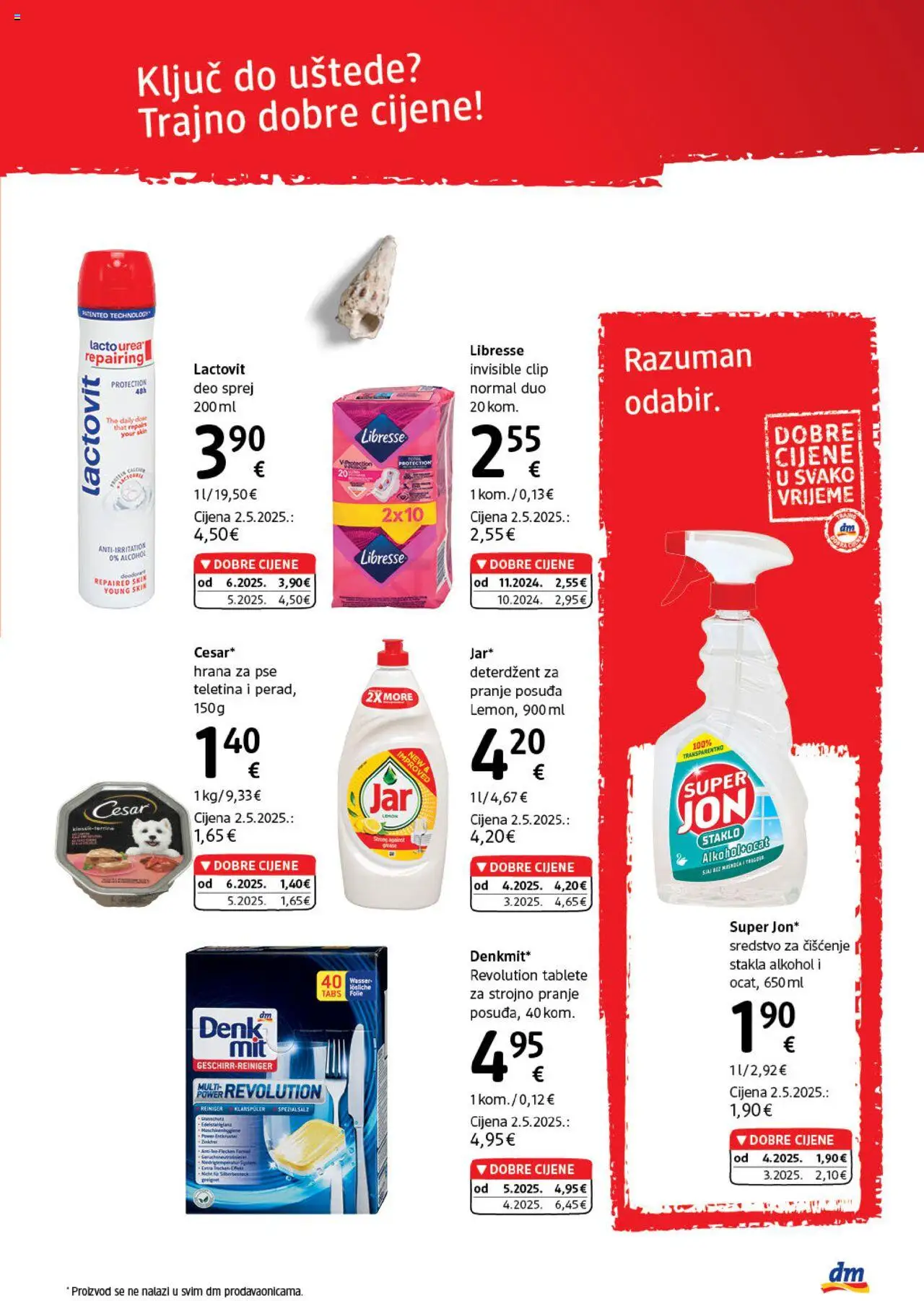 DM katalog | vrijedi od 01.07.2025 | Stranica: 29 | Proizvodi: Alkohol, Teletina, Deterdžent, Libresse