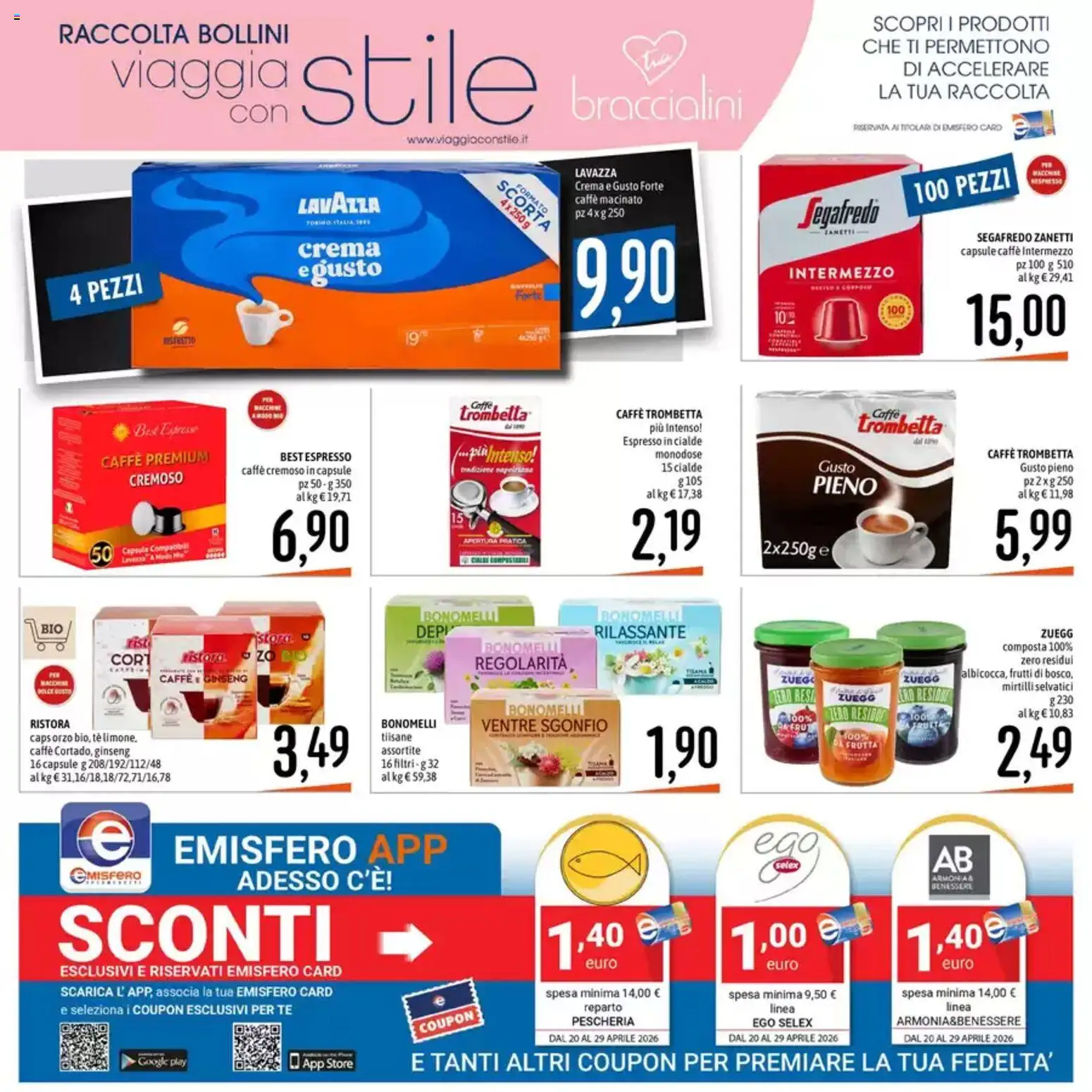Volantino Emisfero del 20.04.2026 | Pagina: 5 | Prodotti: Frutta, Mirtilli, Lavazza, Macinato