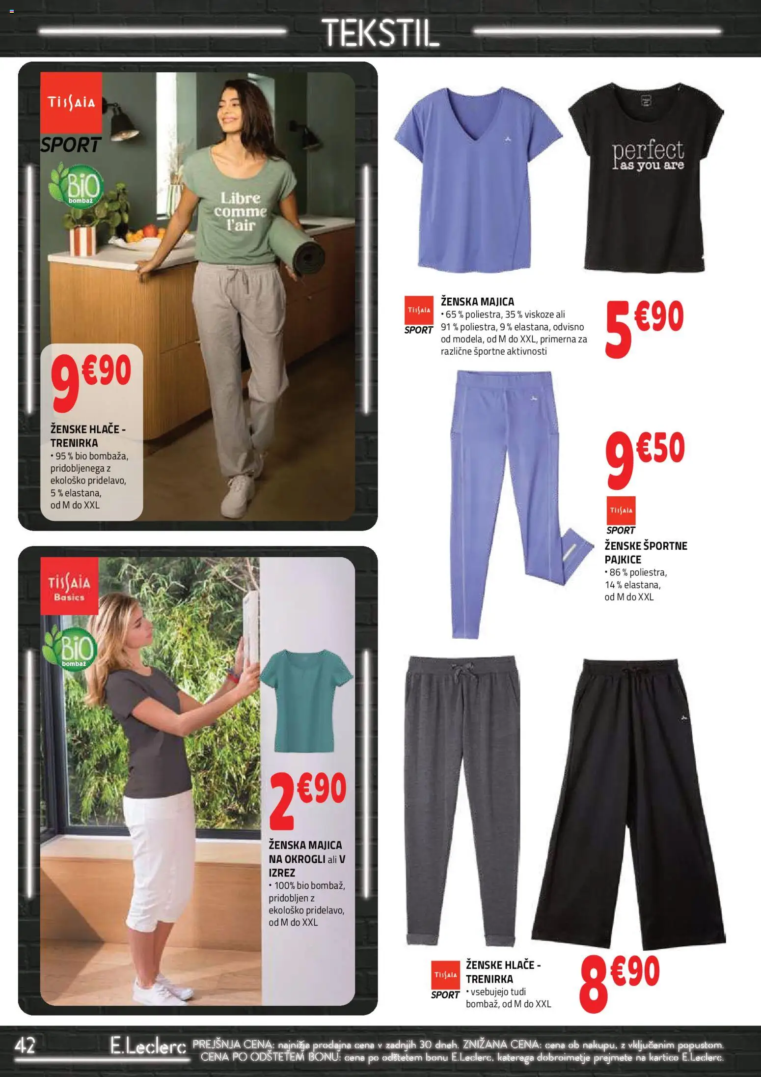 Novi E.leclerc katalog ponudbe – veljaven od 01.04.2026 | Stran: 2 | Izdelki: Pajkice, Trenirka, Majica, Hlace