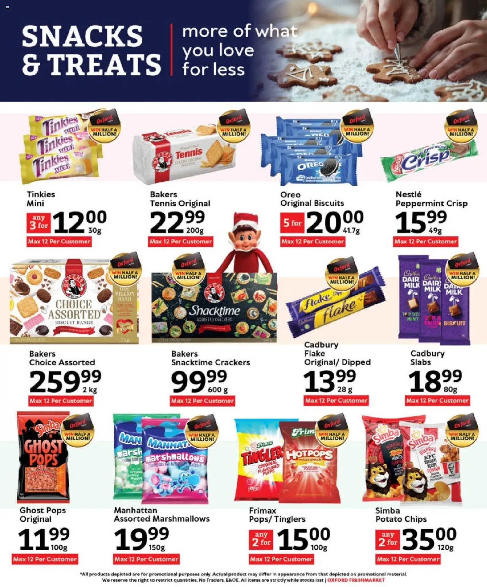 New Oxford Freshmarket catalogue – valid from 10.12.2025 | Page: 15 | Products: Milk, Biscuits, Snacks, Chips