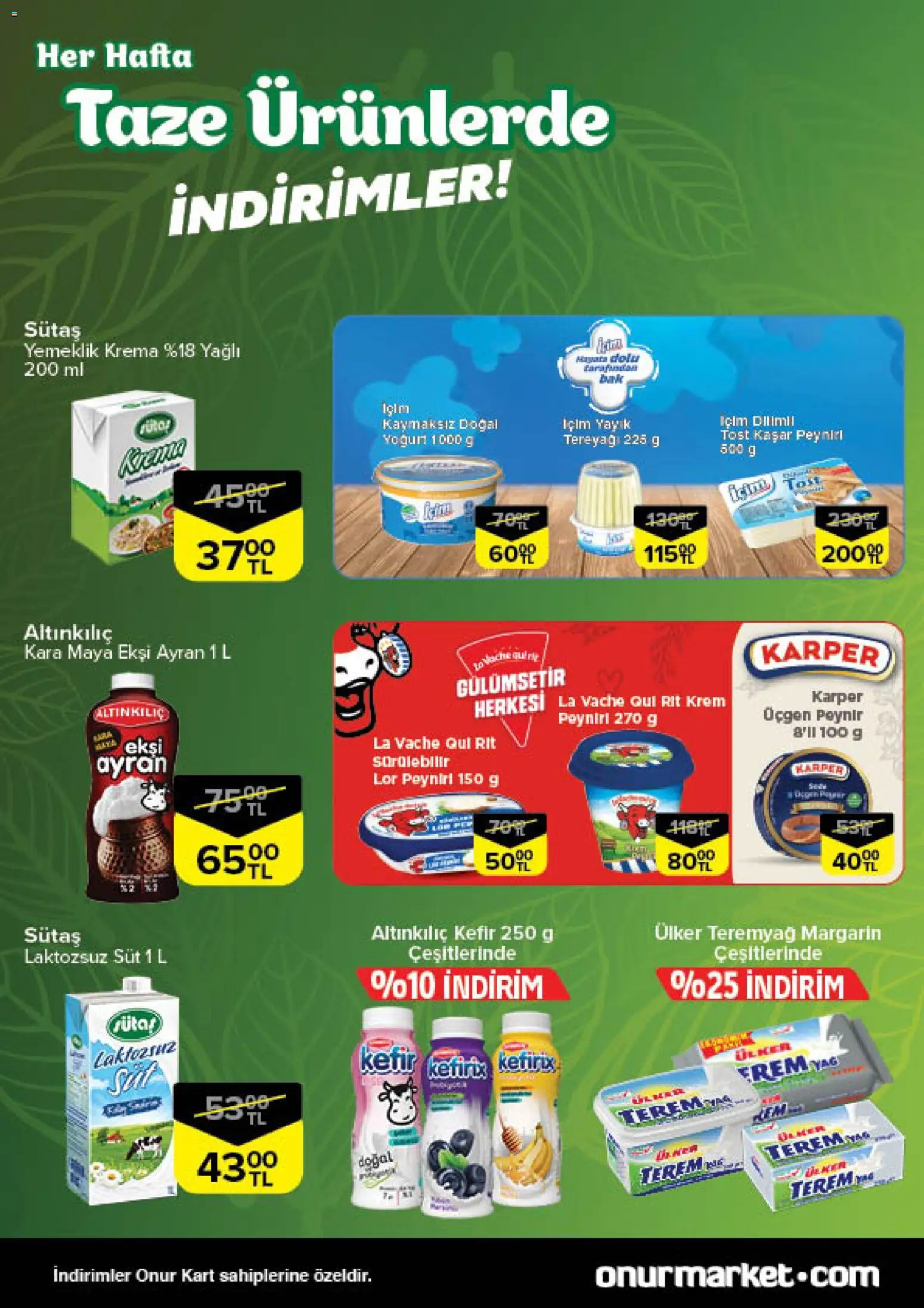 Onur Market Katalog - Bursa - 18.12.2025 tarihinden itibaren geçerlidir | Sayfa: 6 | Ürünler: Kefir, Gül, Peynir, Yağ
