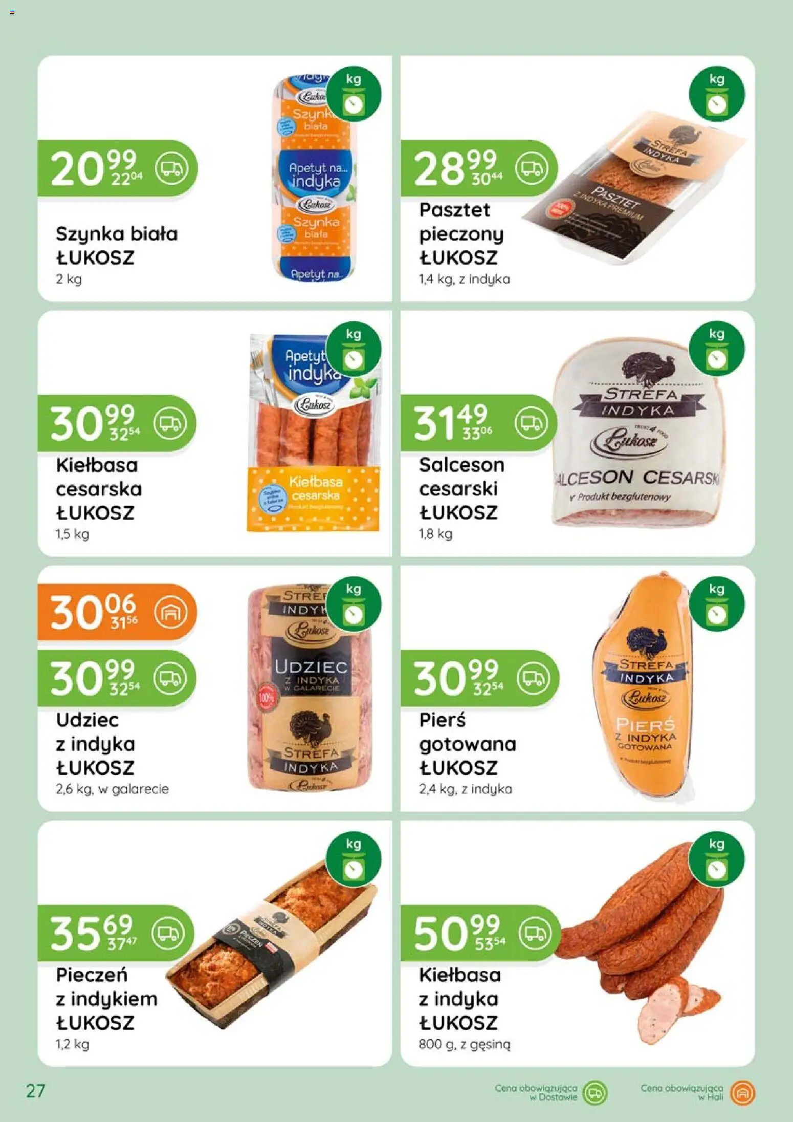 Eurocash gazetka - Katalog Wędlin od 02.04.2026 | Strona: 27 | Produkty: Kiełbasa, Pasztet z indyka, Szynka