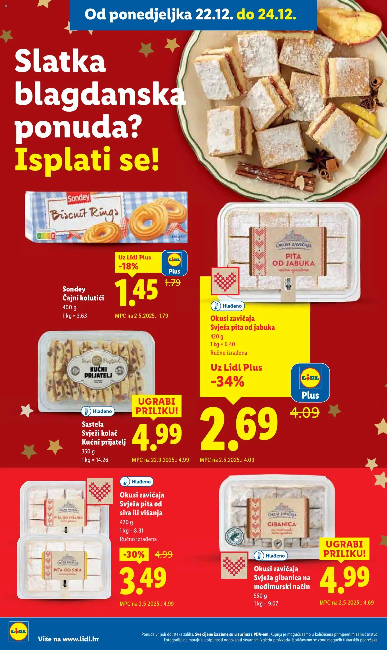 Lidl katalog | vrijedi od 18.12.2025 | Stranica: 42 | Proizvodi: Čajni kolutići, Pita, Jabuka