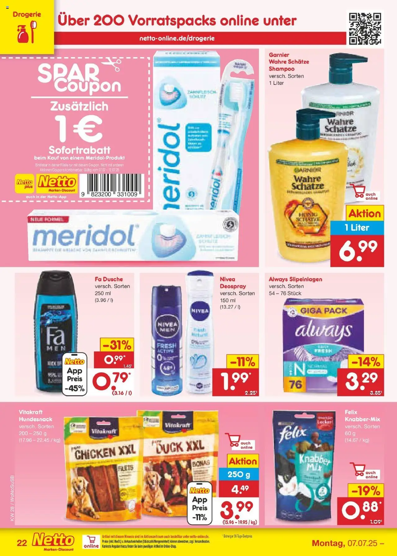 Netto Marken-Discount prospekt Lahnau	 - gültig ab dem 07.07.2025 | Seite: 34 | Produkte: Dusche, Shampoo, Deodorant, Shower Gel