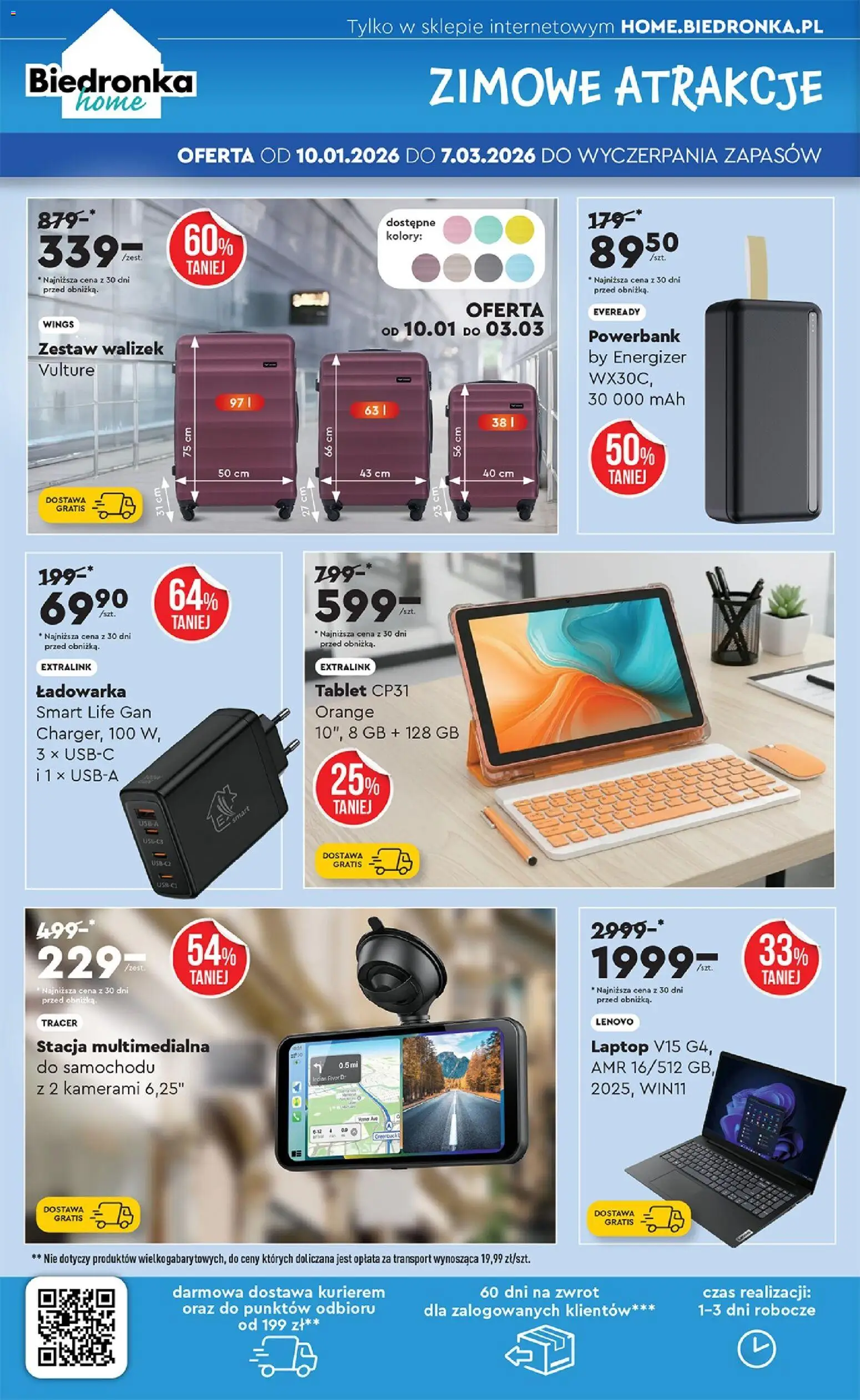 Biedronka gazetka - Hity i inspiracje od 10.01.2026 | Strona: 56 | Produkty: Laptop, Tablet, Ładowarka, Powerbank