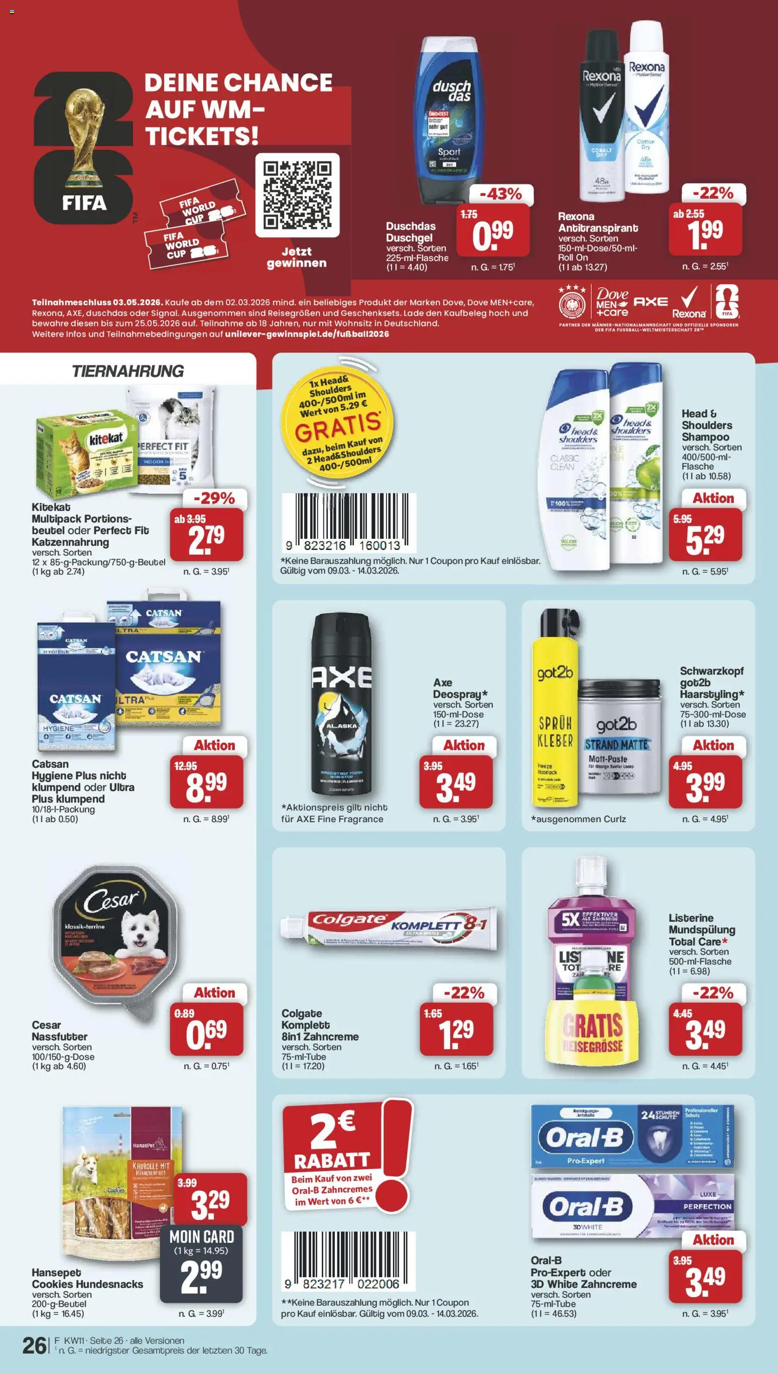 Famila Nordwest Prospekt 	 – gültig ab 09.03.2026 | Seite: 30 | Produkte: Catsan, Shampoo, Duschgel, Duschdas