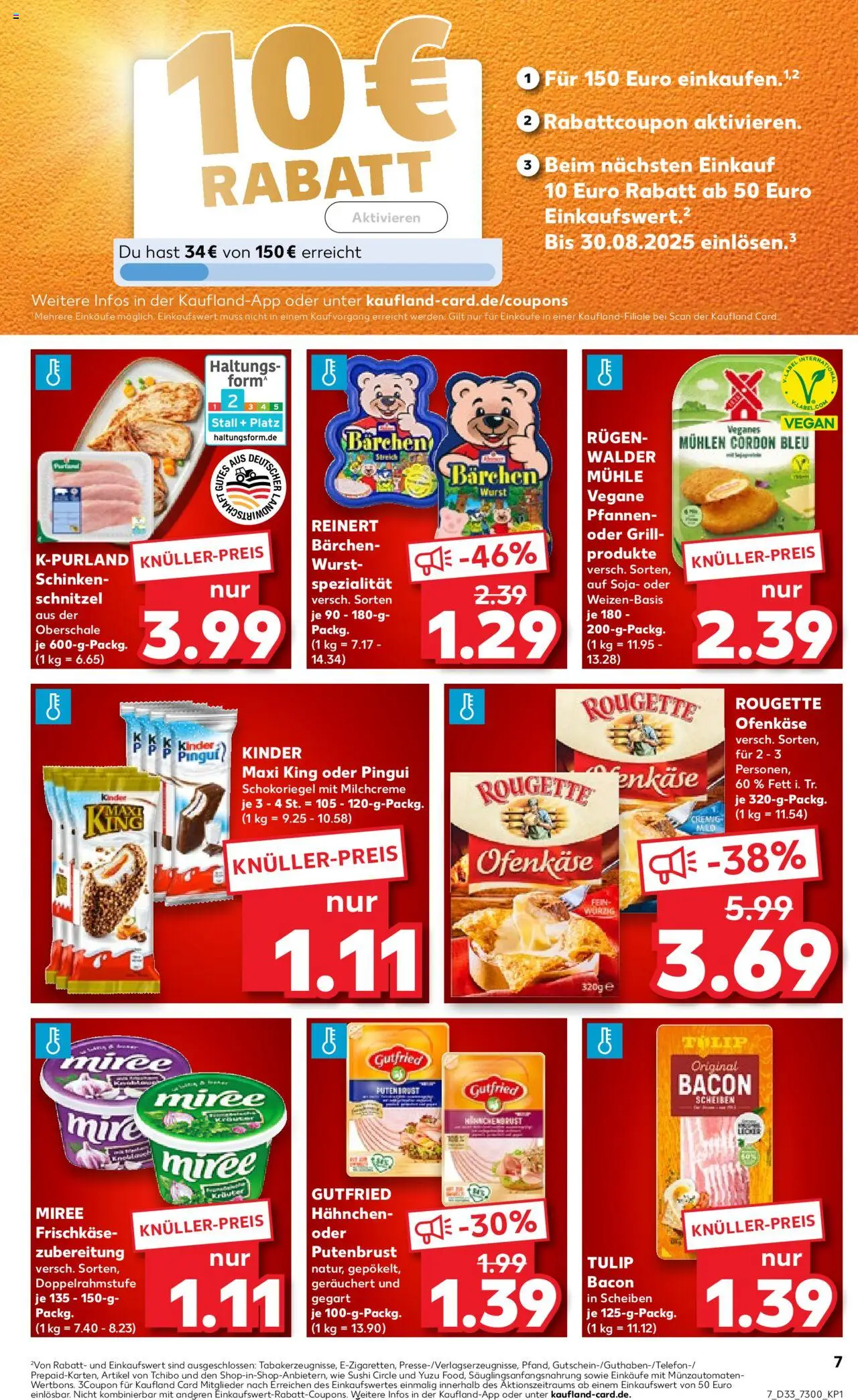 Kaufland Prospekt 	 - gültig ab dem 14.08.2025 | Seite: 7 | Produkte: Mühle, Hahnchen, Rougette ofenkase, Hahnchenbrust