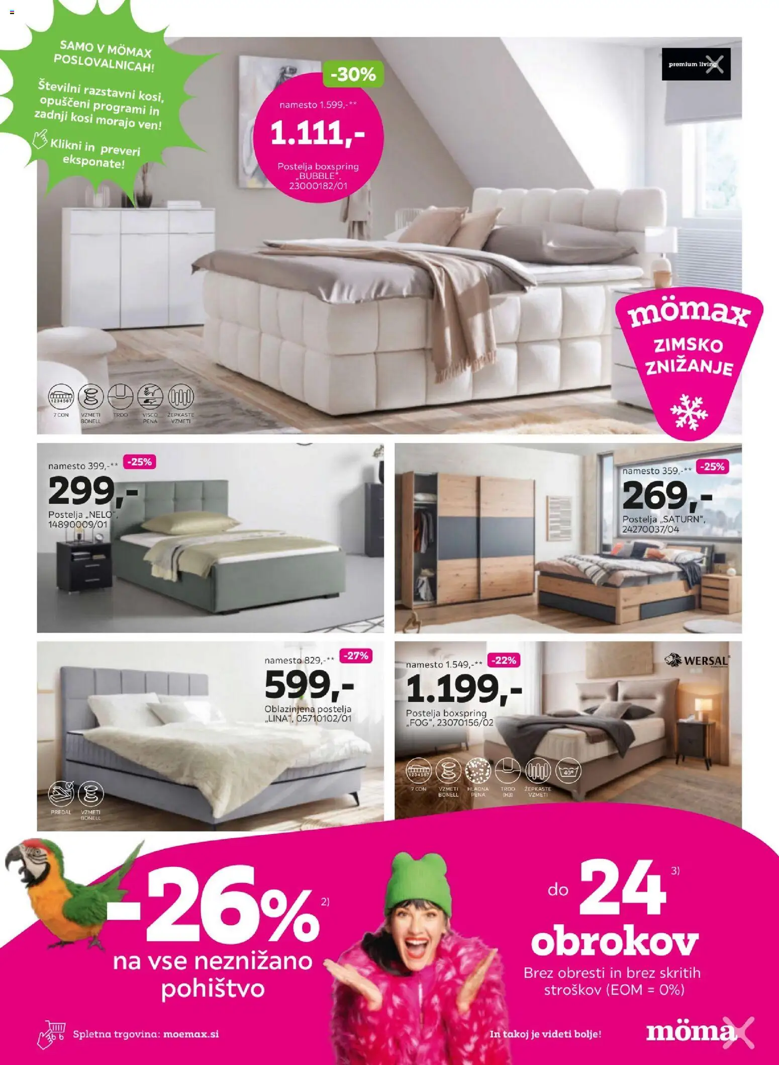 Novi Mömax katalog ponudbe – veljaven od 12.01.2026 | Stran: 5 | Izdelki: Pohištvo, Postelja