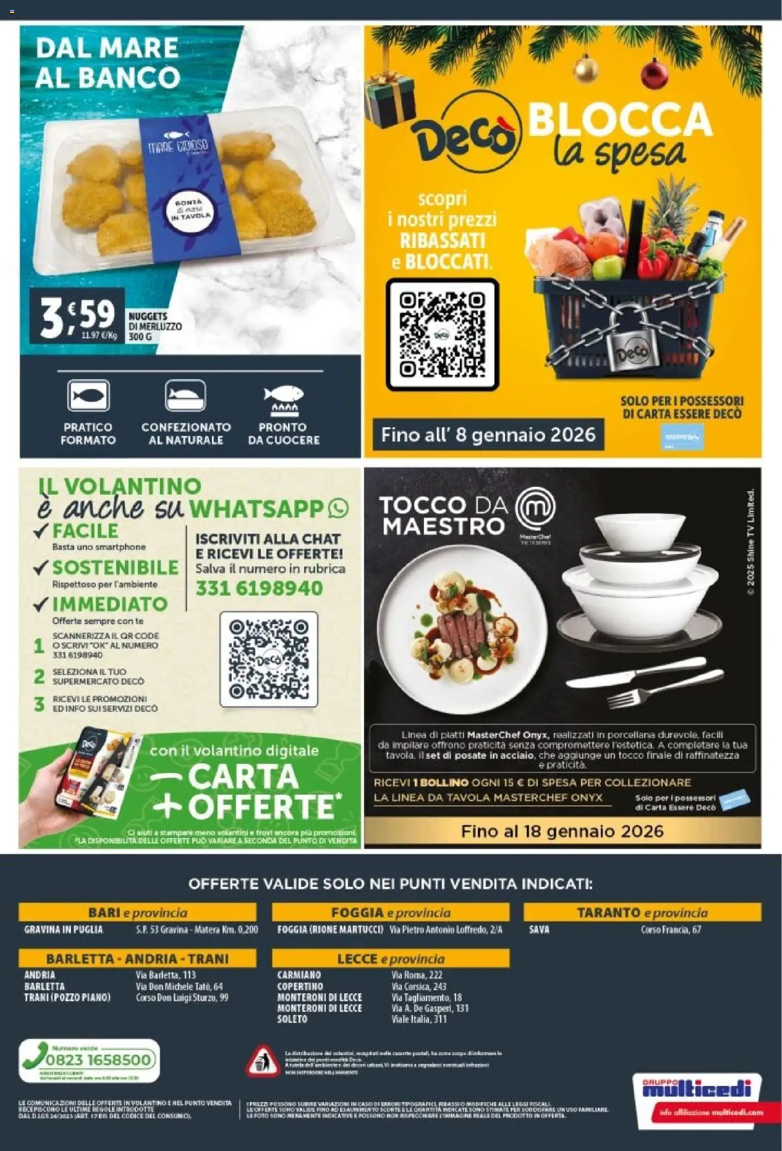 Volantino Decò del 29.12.2025 | Pagina: 24 | Prodotti: Posate, Merluzzo, Nuggets, Smartphone